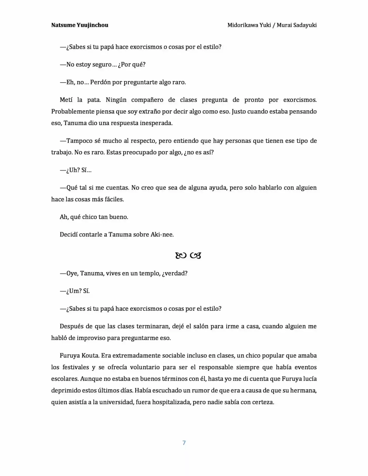 Natsume Yuujinchou Novela Ligera (Novela) - Capítulo 3 - Página 7 - LectorTMOo