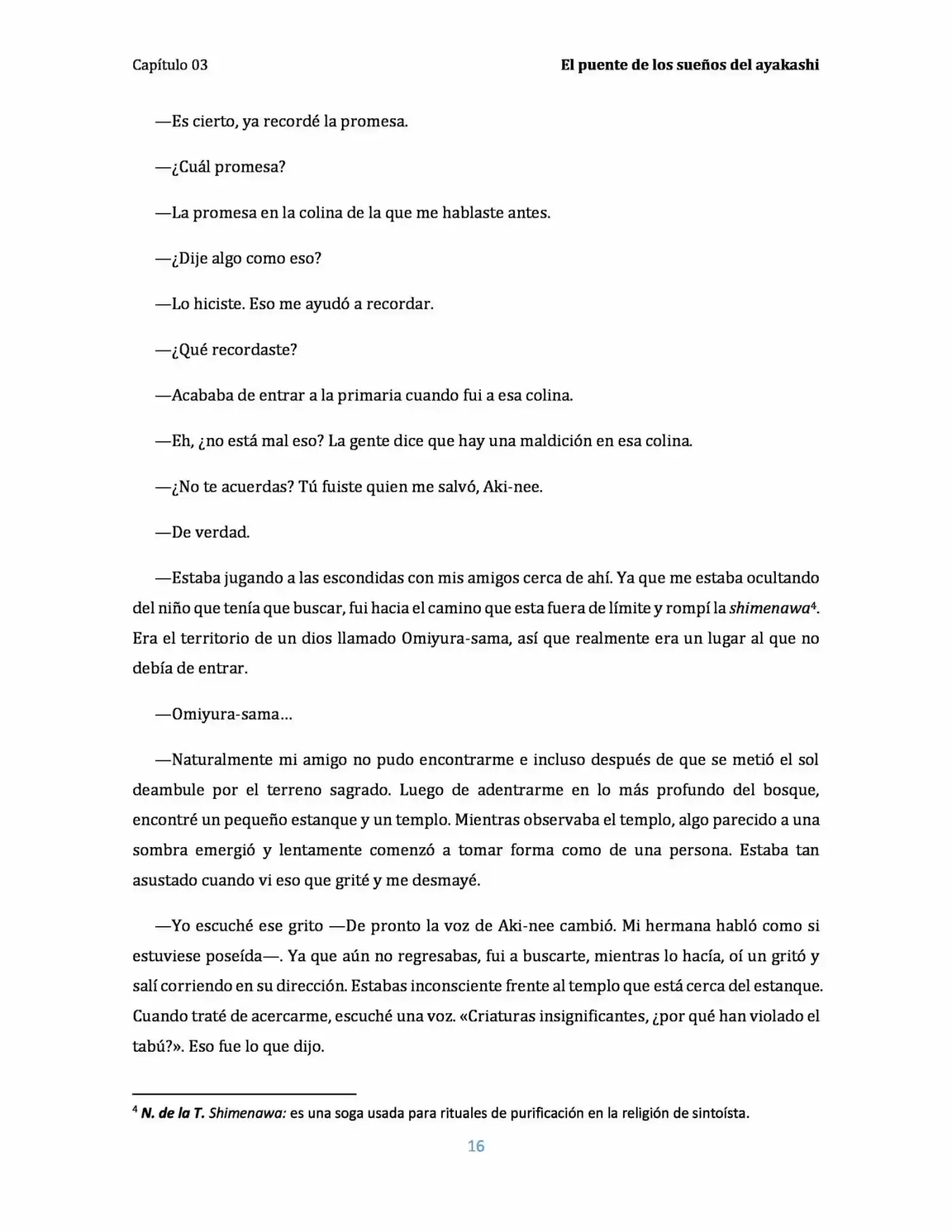 Natsume Yuujinchou Novela Ligera (Novela) - Capítulo 3 - Página 16 - LectorTMOo