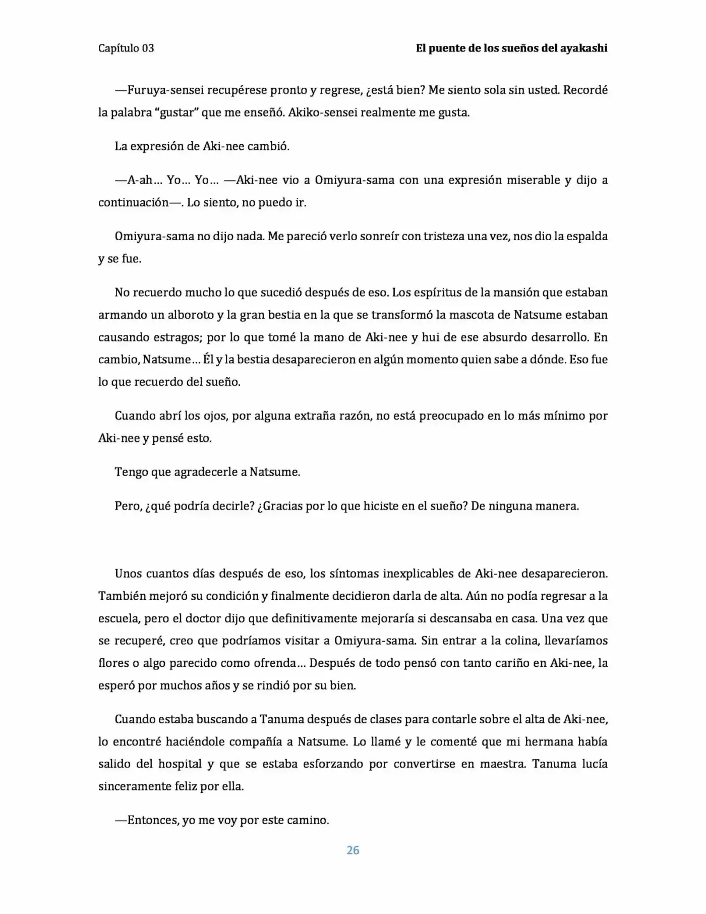 Natsume Yuujinchou Novela Ligera (Novela) - Capítulo 3 - Página 26 - LectorTMOo