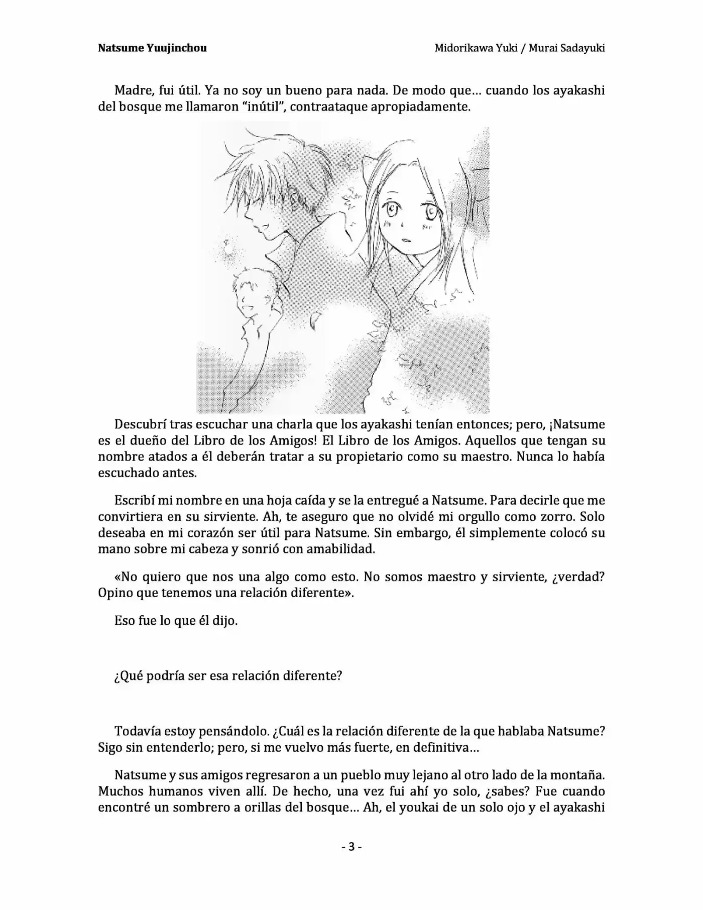 Natsume Yuujinchou Novela Ligera (Novela) - Capítulo 4 - Página 3 - LectorTMOo