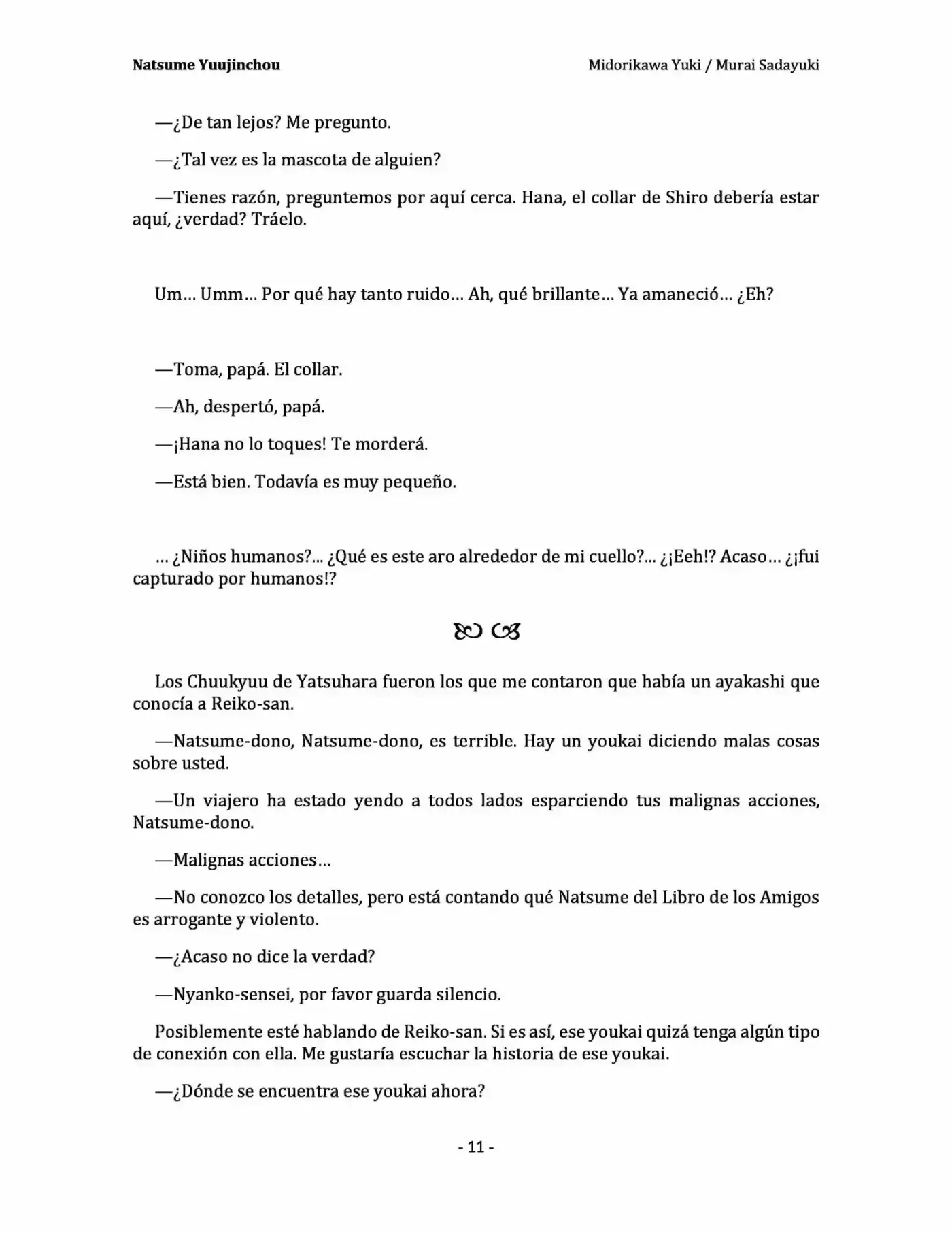 Natsume Yuujinchou Novela Ligera (Novela) - Capítulo 4 - Página 11 - LectorTMOo