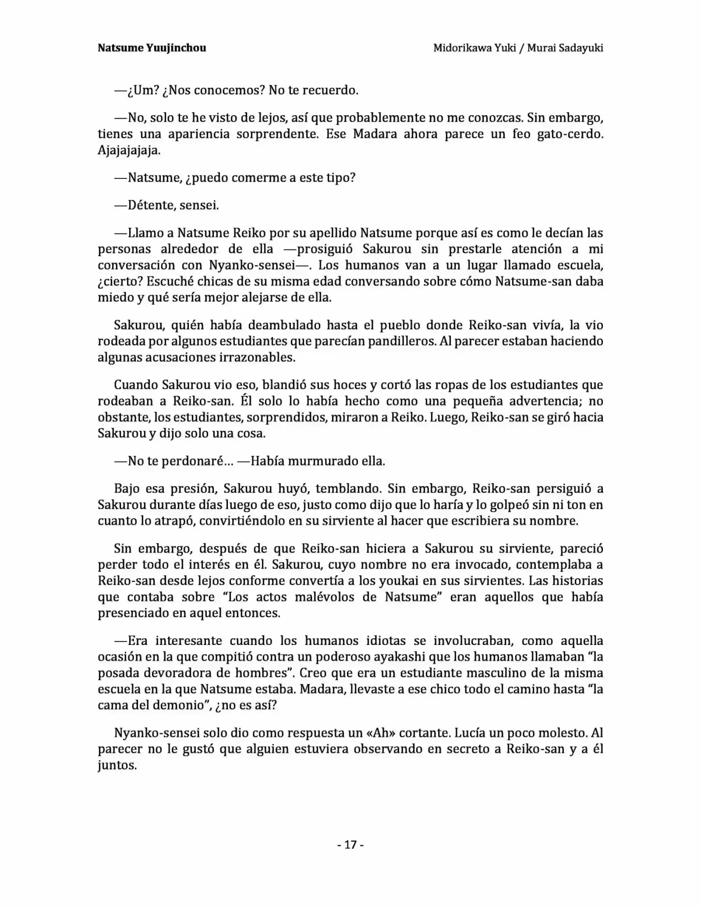 Natsume Yuujinchou Novela Ligera (Novela) - Capítulo 4 - Página 17 - LectorTMOo