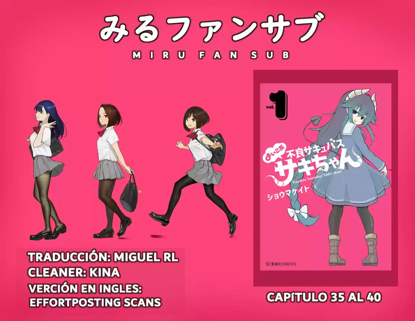 Naughty Succubus "Saki-chan - Capítulo 35.40 - Página 1 - LectorTMOo