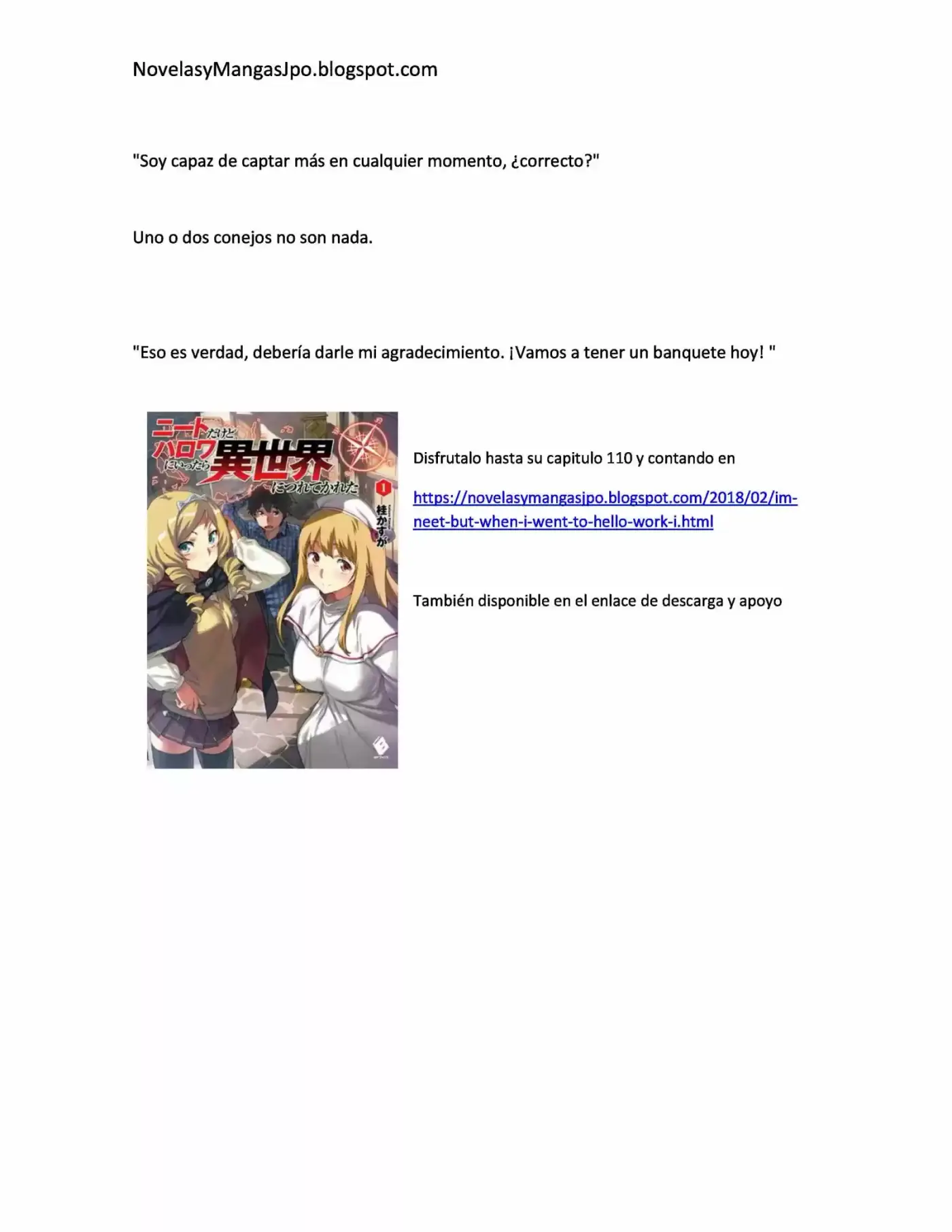 NEET Dakedo Hello Work Ni Ittara Isekai Ni Tsuretekareta (Novela) - Capítulo 8 - Página 9 - LectorTMOo
