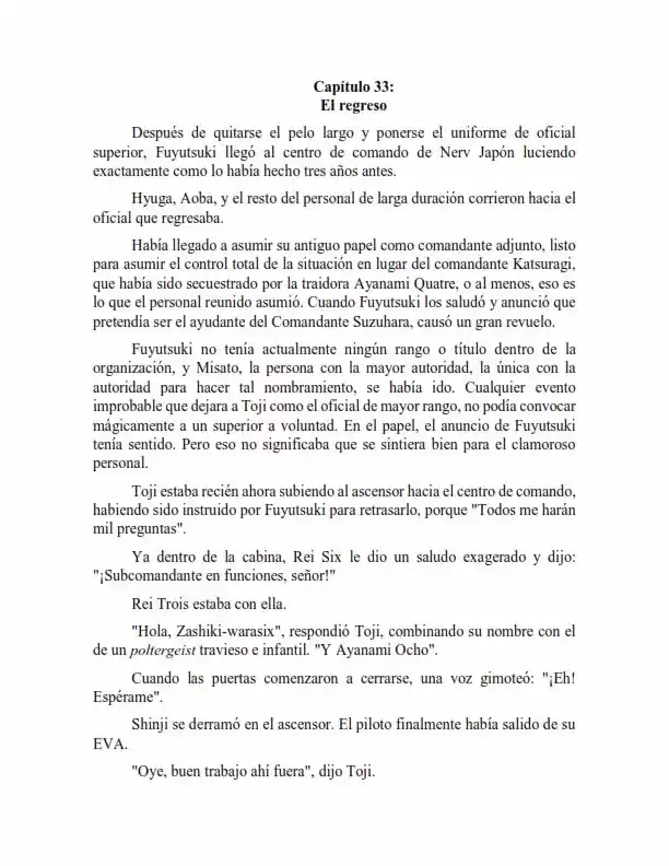 Neon Genesis Evangelion: Anima Vol. 2 (Novela) - Capítulo 33 - Página 1 - LectorTMOo