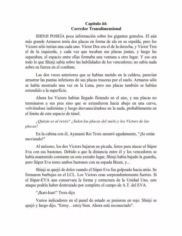 Neon Genesis Evangelion: Anima Vol. 2 (Novela) - Capítulo 44 - Página 1 - LectorTMOo