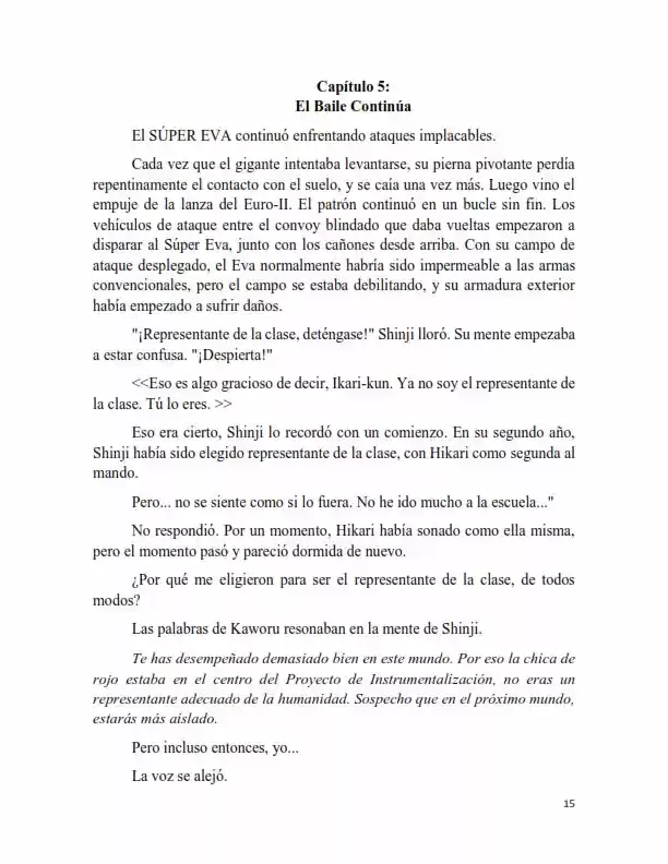 Neon Genesis Evangelion: Anima Vol. 2 (Novela) - Capítulo 5 - Página 1 - LectorTMOo
