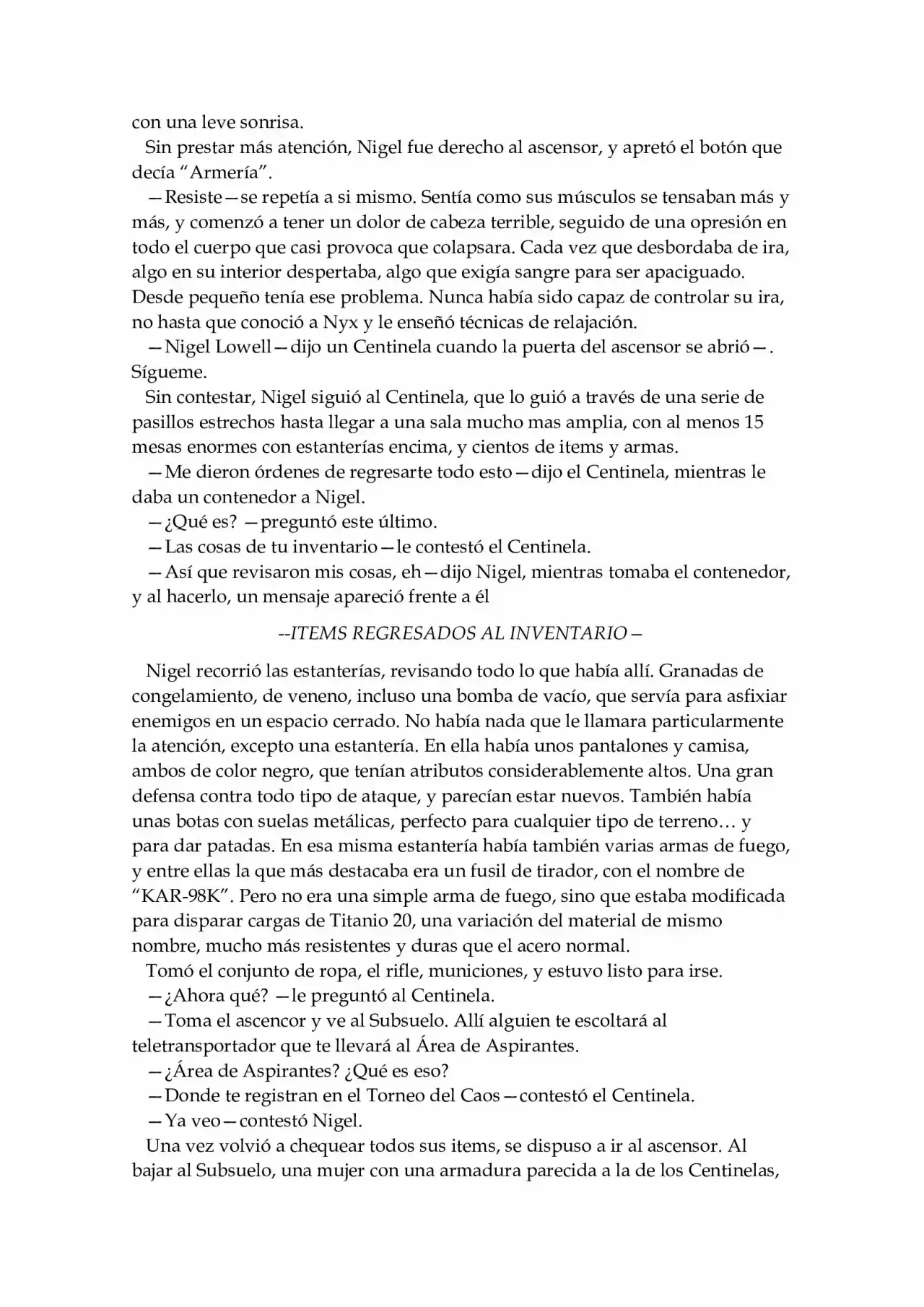 Nigel Lowell En El Torneo Del Caos (Novela) - Capítulo 3 - Página 2 - LectorTMOo