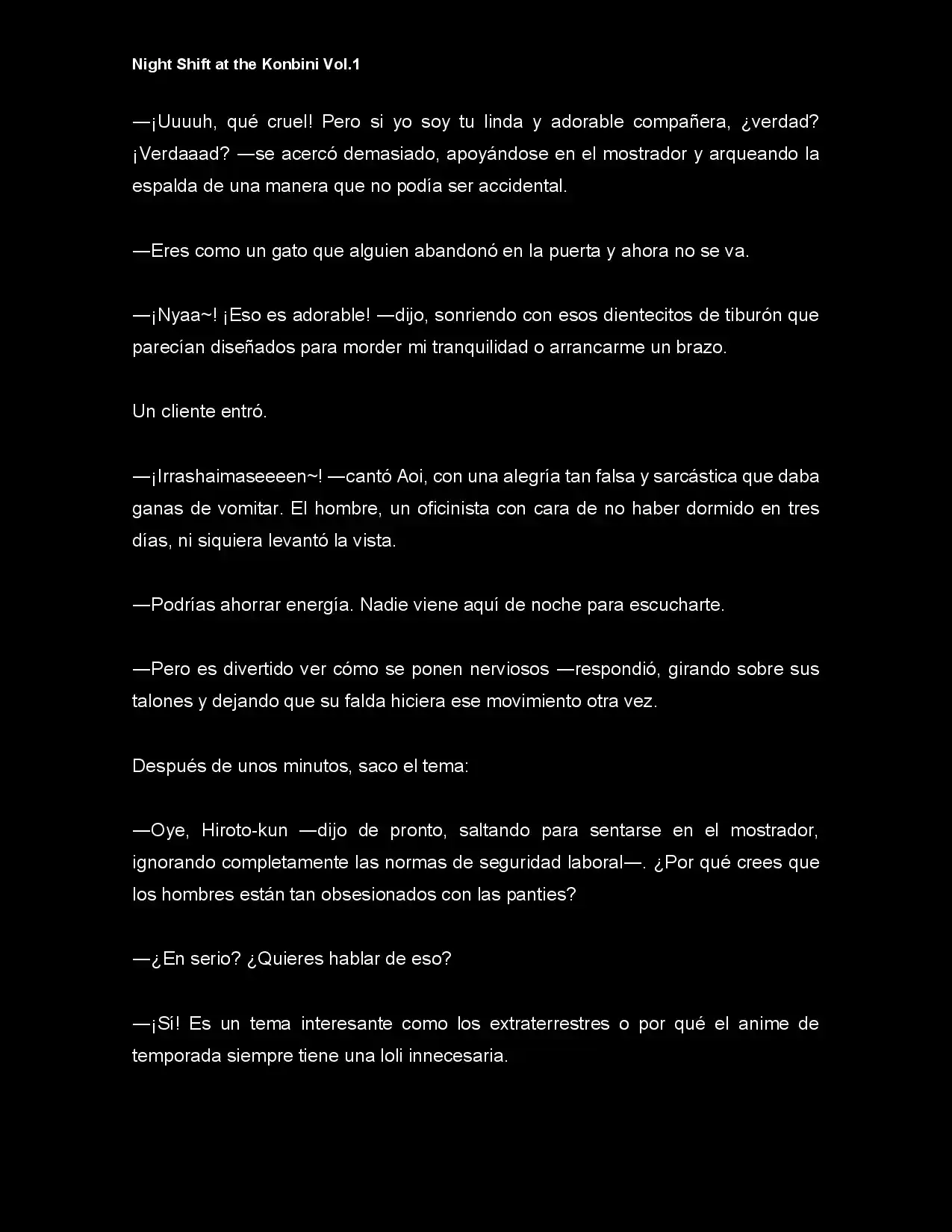 Night Shift At The Konbini (Novela) - Capítulo 1 - Página 4 - LectorTMOo