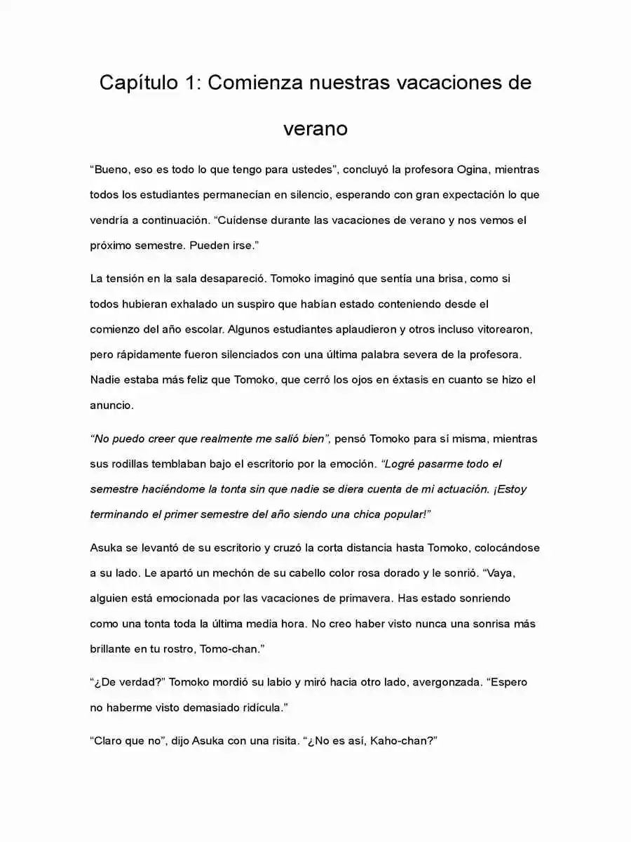 No Importa Cómo Lo Vea, ¡es Culpa Suya De Que Tomoko Sea Popular! (Novela) - Capítulo 13 - Página 4 - LectorTMOo