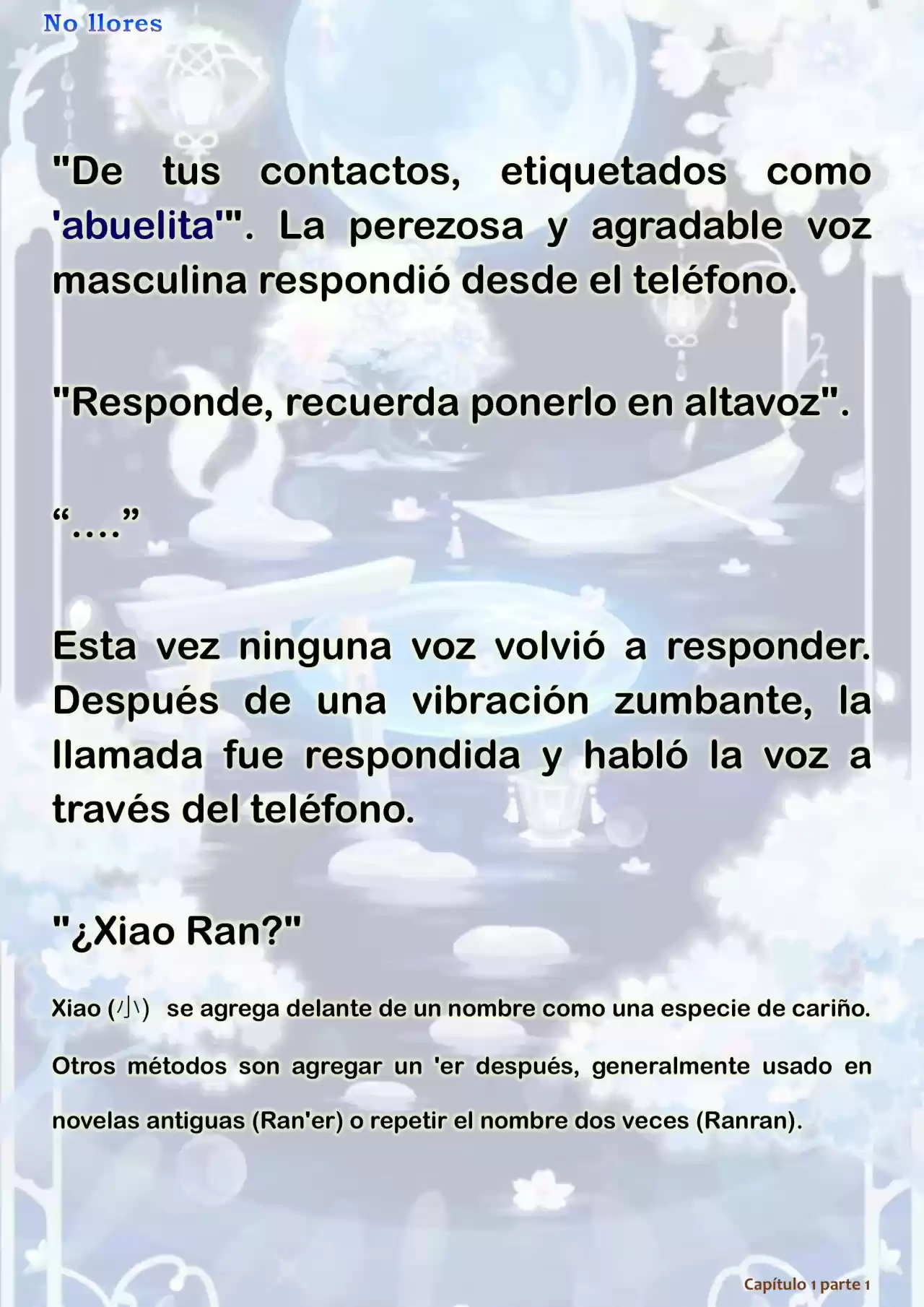 No Llores (Novela) - Capítulo 1.30 - Página 5 - LectorTMOo