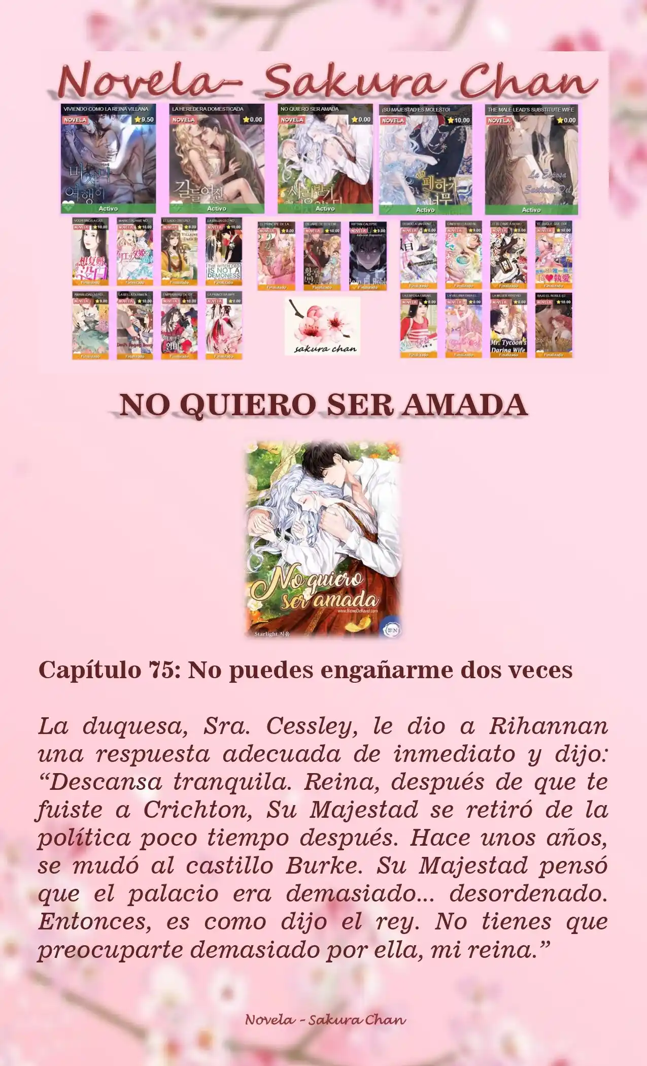 No Quiero Convertirme En Villana, Así Que Apunto A Ser La Dama Perfecta Junto Con El Príncipe! (Novela) - Capítulo 75 - Página 1 - LectorTMOo