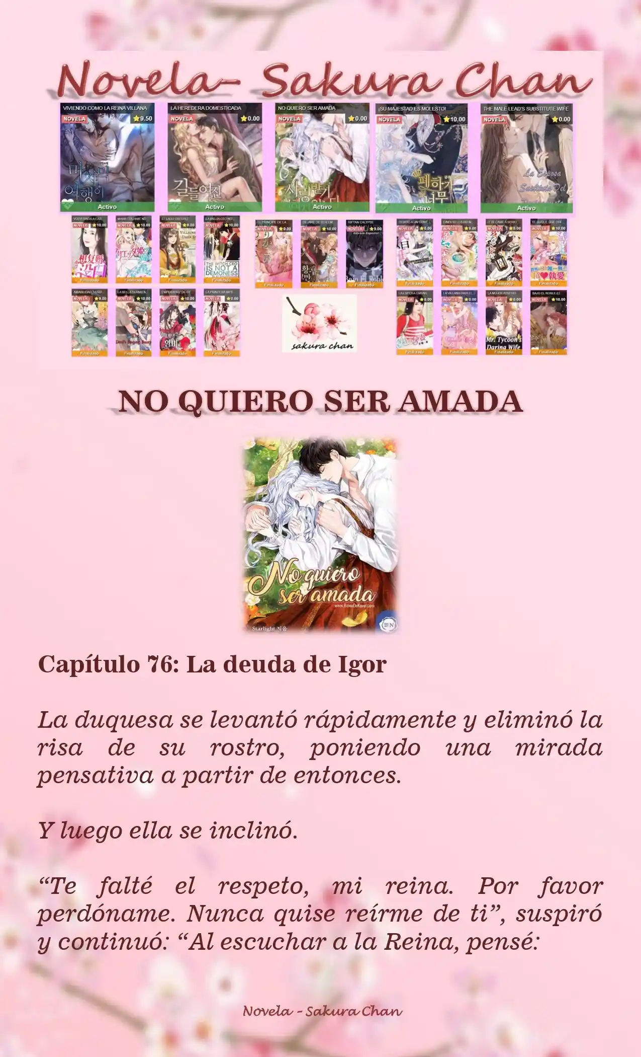 No Quiero Convertirme En Villana, Así Que Apunto A Ser La Dama Perfecta Junto Con El Príncipe! (Novela) - Capítulo 76 - Página 1 - LectorTMOo