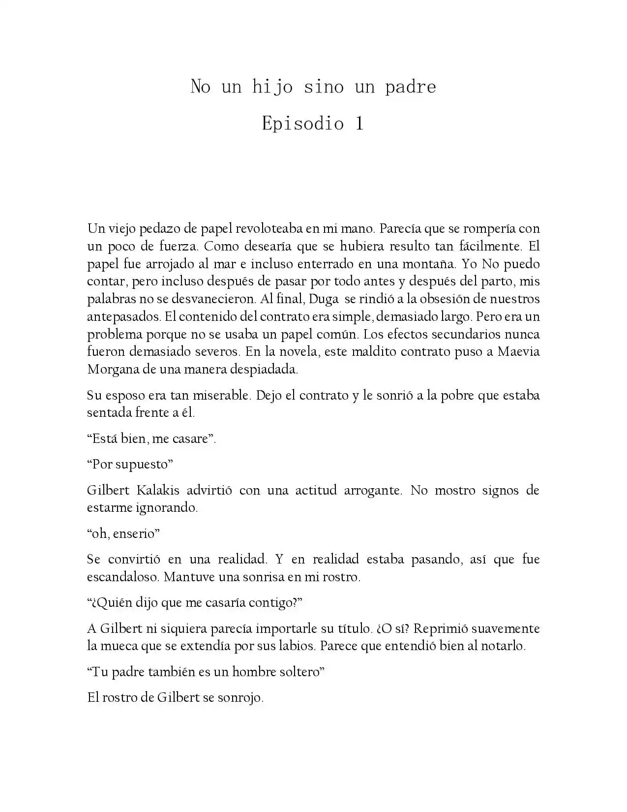 No Un Hijo Sino El Padre (Novela) - Capítulo 1 - Página 1 - LectorTMOo