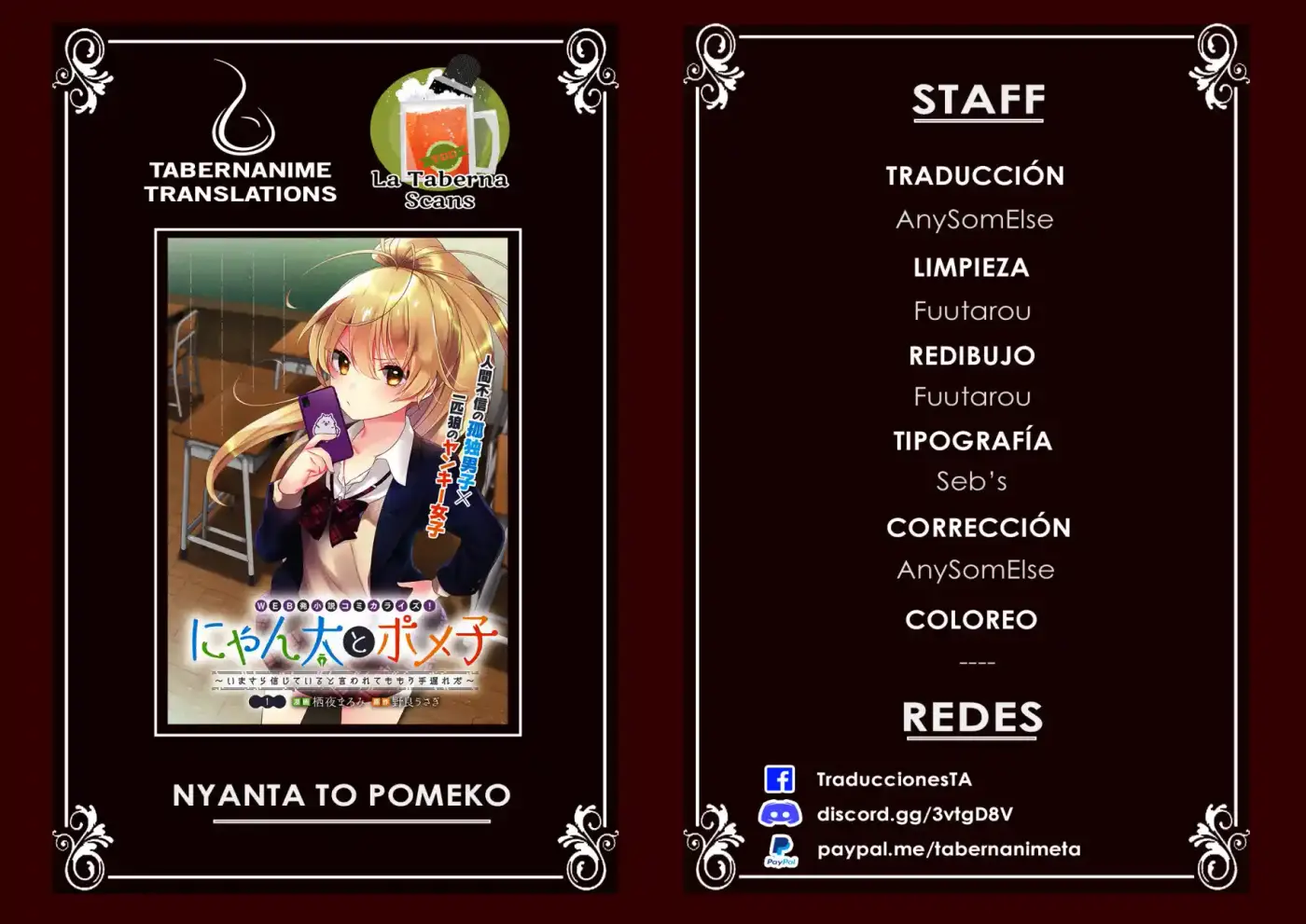 Nyanta & Pomeco: Creo En Ello Ahora, Es Demasiado Tarde Para Aferrarse - Capítulo 2 - Página 1 - LectorTMOo