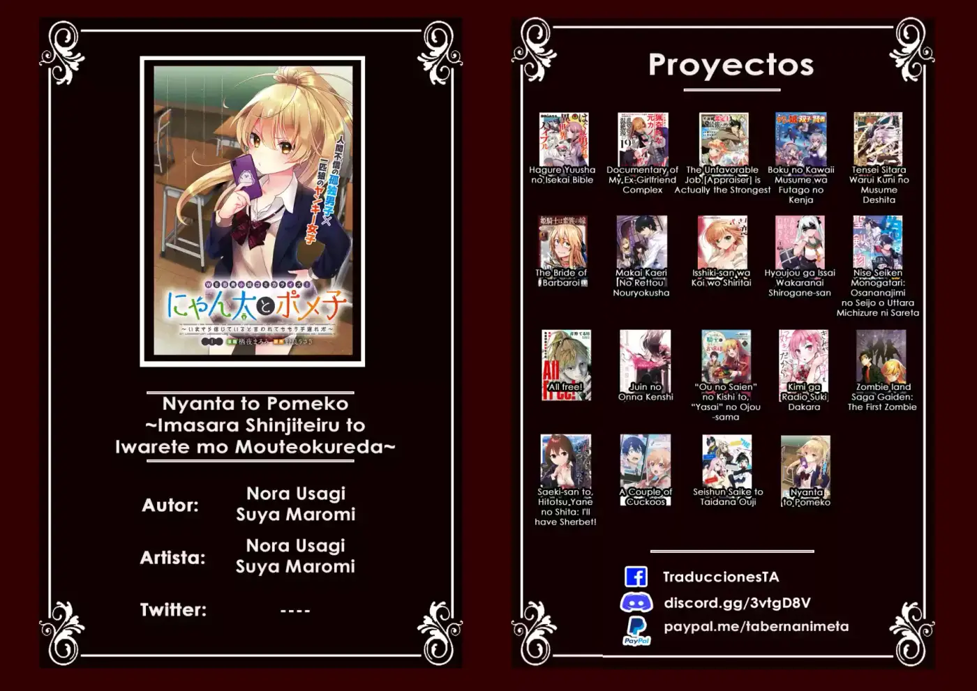 Nyanta To Pomeko ~Aunque Digas Que Me Crees Ahora, Es Demasiado Tarde~ - Capítulo 2 - Página 26 - LectorTMOo