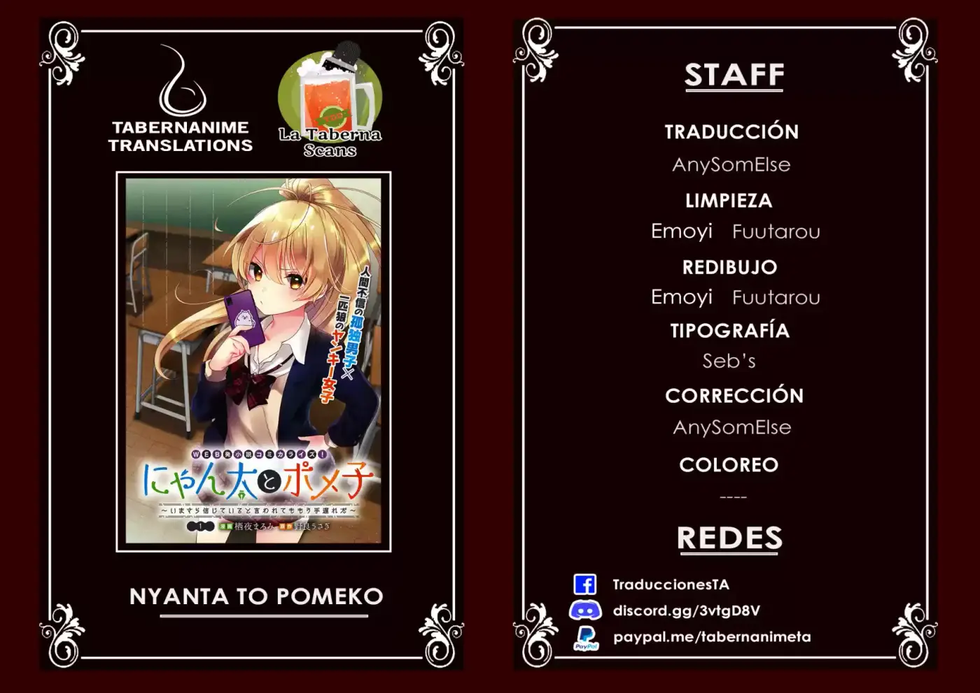 Nyanta To Pomeko ~Aunque Digas Que Me Crees Ahora, Es Demasiado Tarde~ - Capítulo 4 - Página 1 - LectorTMOo