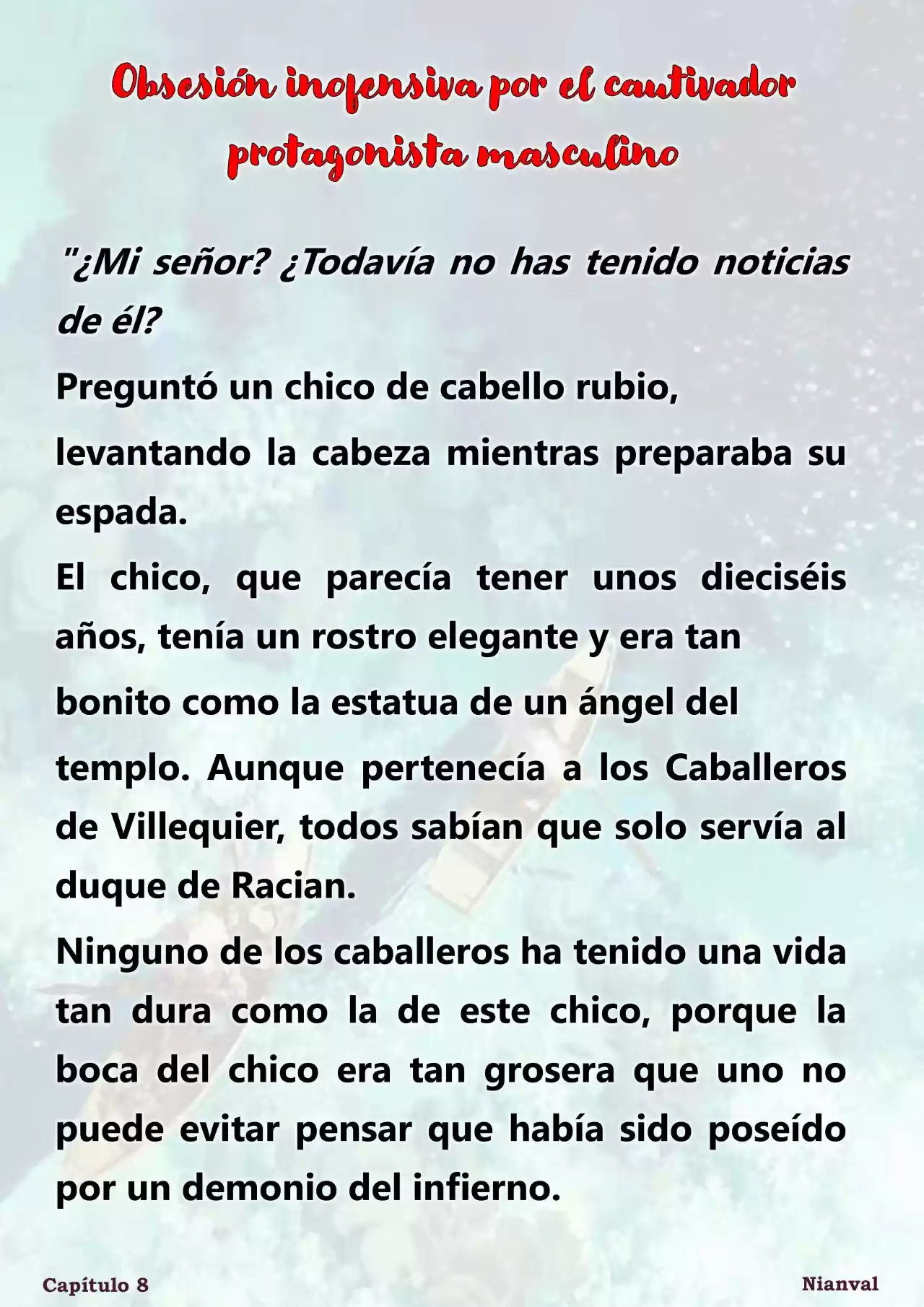 Obsesión Inofensiva Por El Cautivador Protagonista Masculino (Novela) - Capítulo 8 - Página 4 - LectorTMOo
