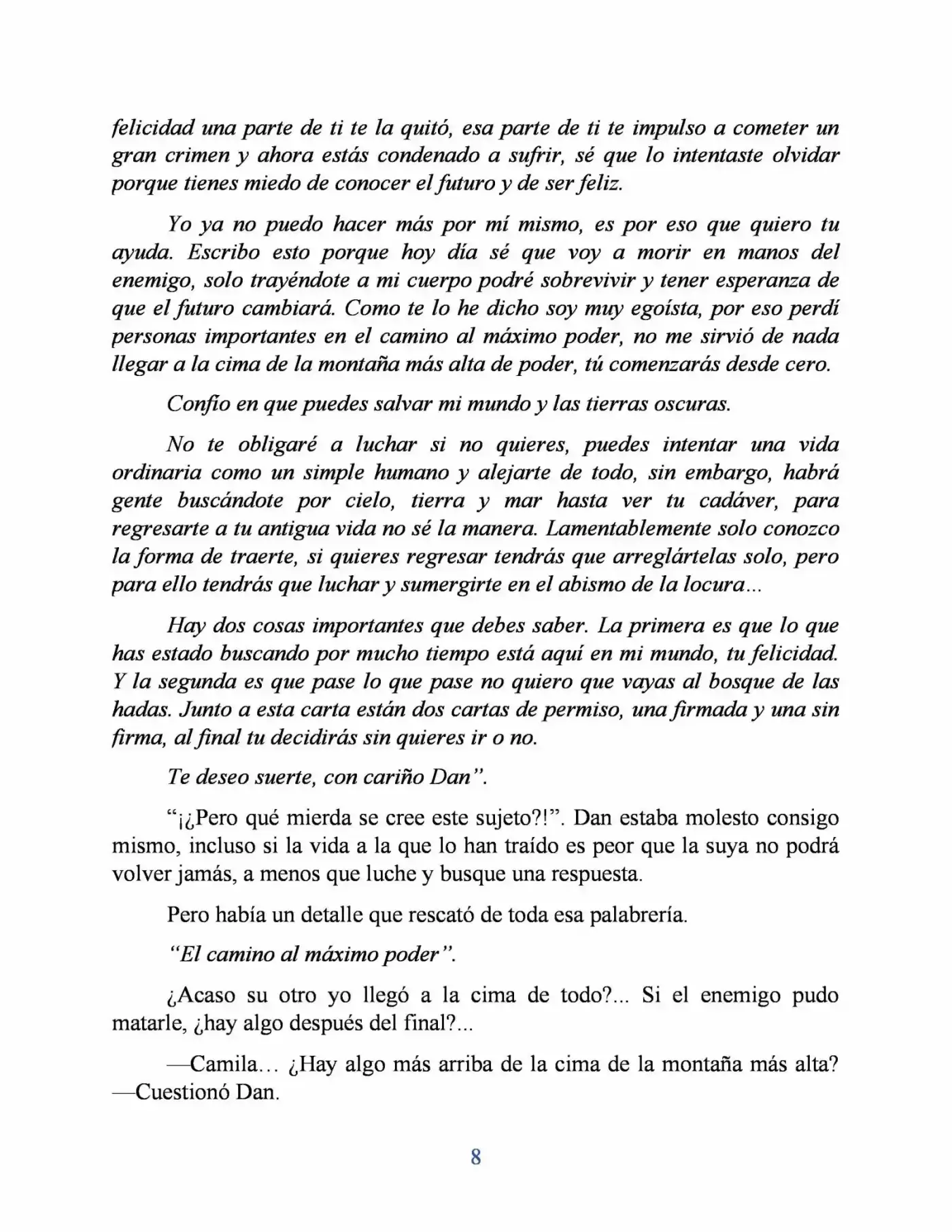 Odissey (Novela) - Capítulo  - Página 8 - LectorTMOo