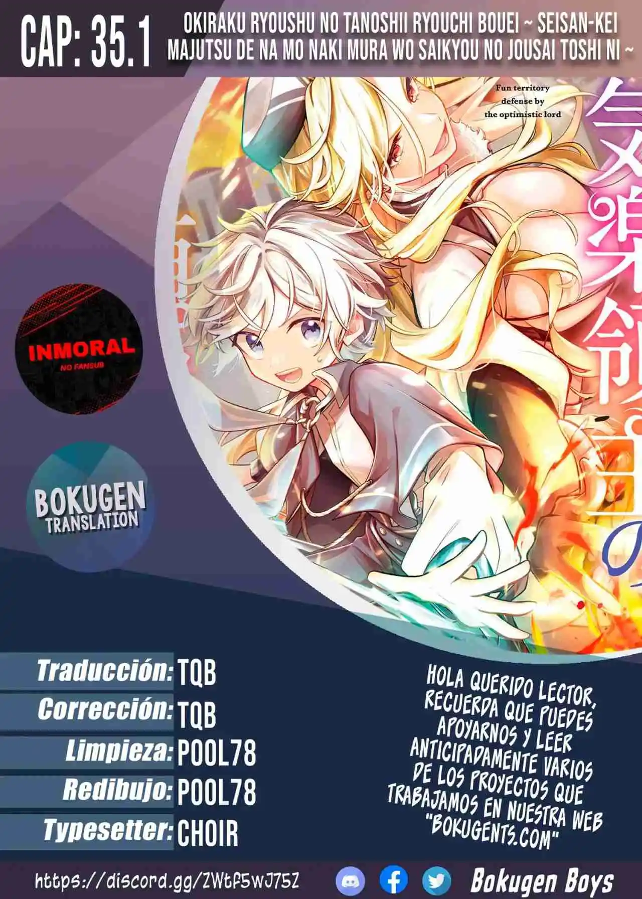 Okiraku Ryoushu No Tanoshii Ryouchi Bouei - Capítulo 35.10 - Página 1 - LectorTMOo