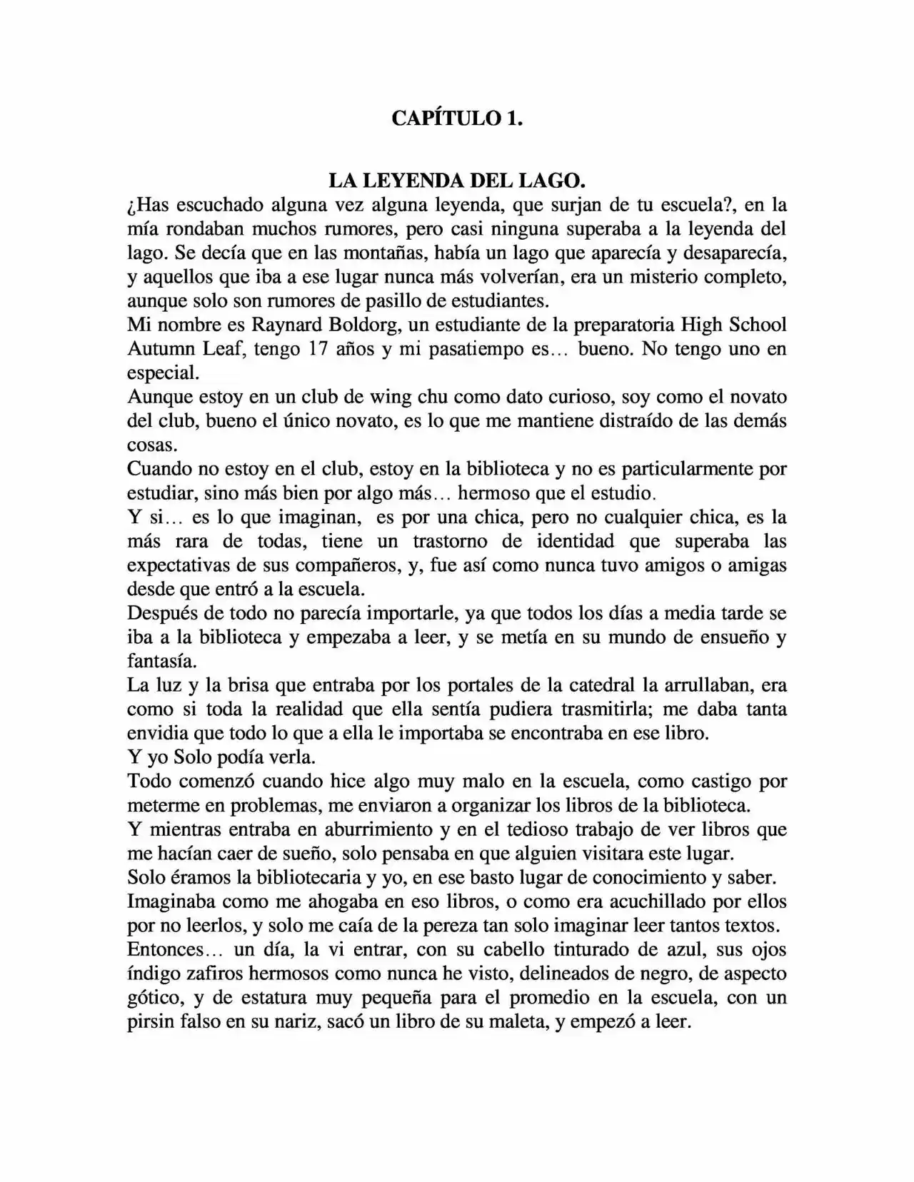 On The Other Side Of The Lake: Immersed. (Novela) - Capítulo 1 - Página 1 - LectorTMOo