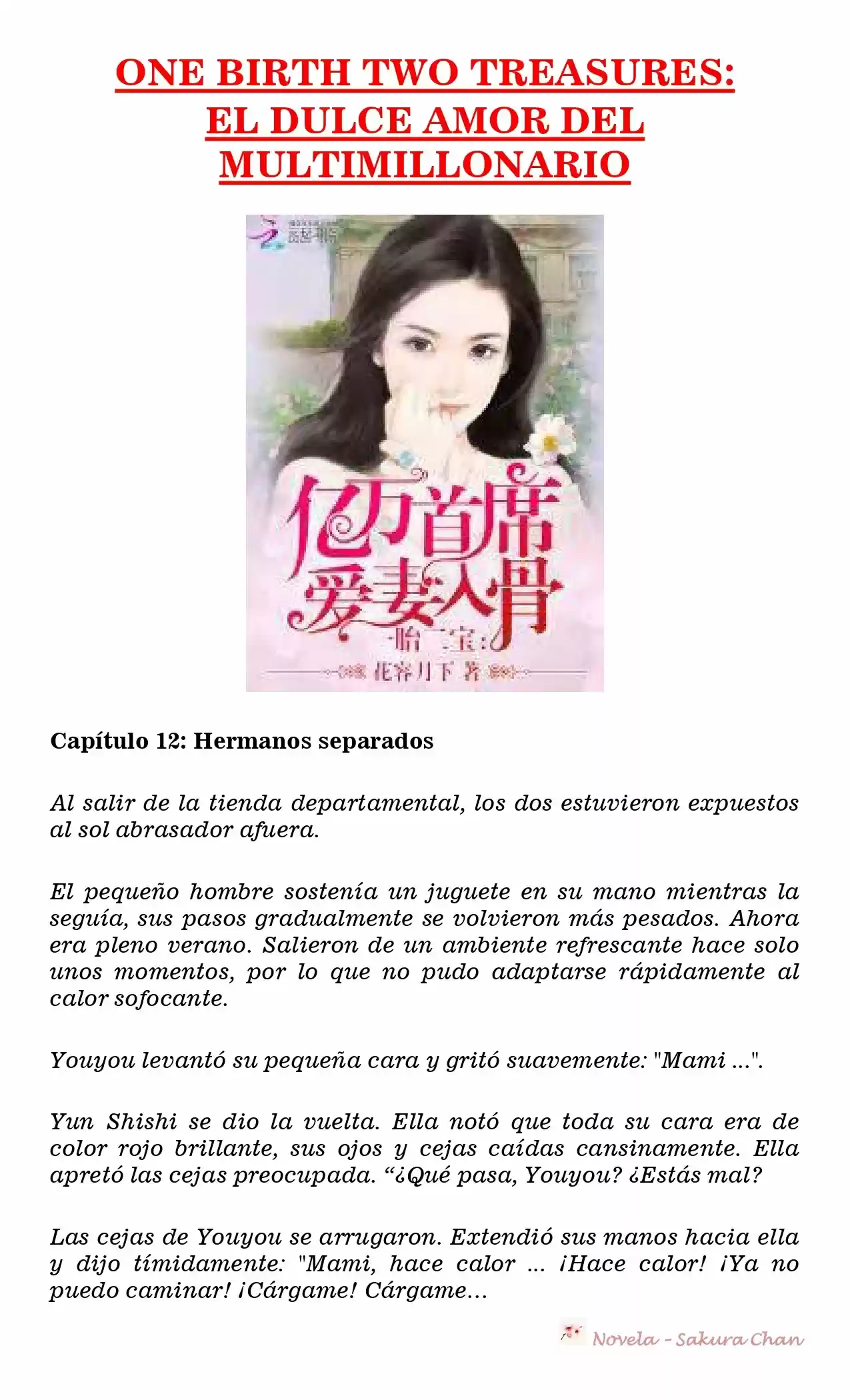 One Birth Two Treasures: The Billionaire's Sweet Love (Novela) - Capítulo 12 - Página 1 - LectorTMOo