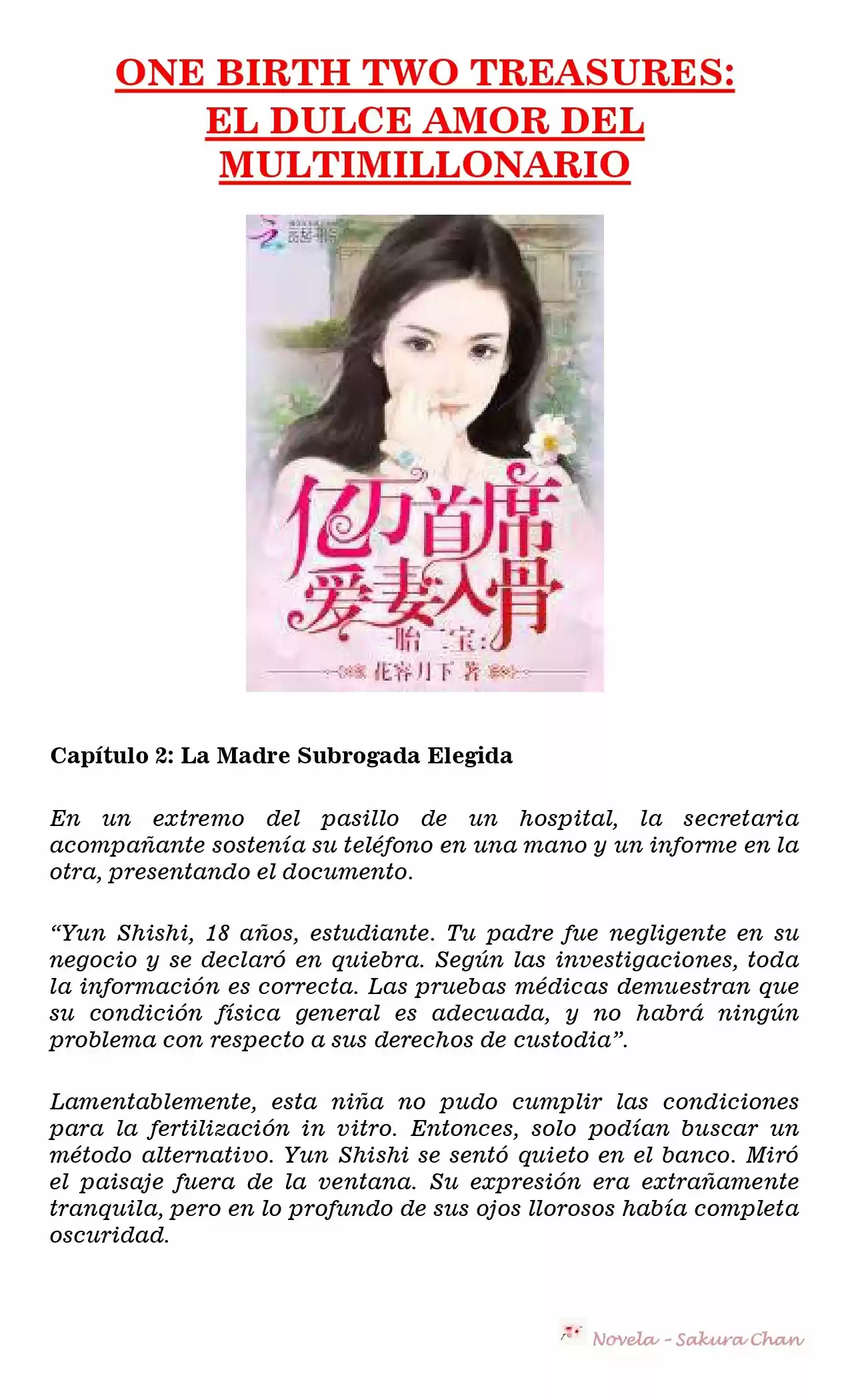 One Birth Two Treasures: The Billionaire's Sweet Love (Novela) - Capítulo 2 - Página 1 - LectorTMOo