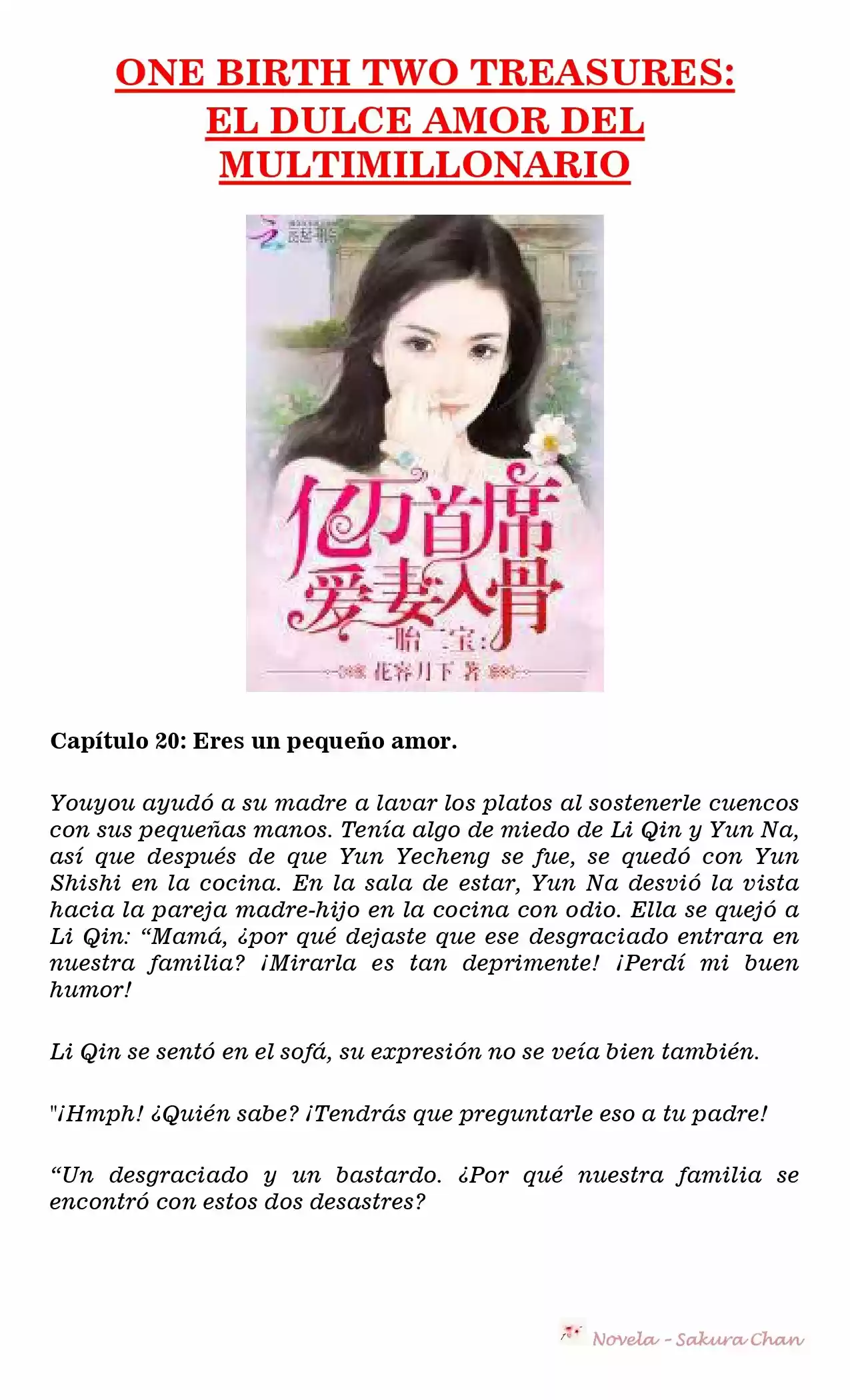 One Birth Two Treasures: The Billionaire's Sweet Love (Novela) - Capítulo 20 - Página 1 - LectorTMOo