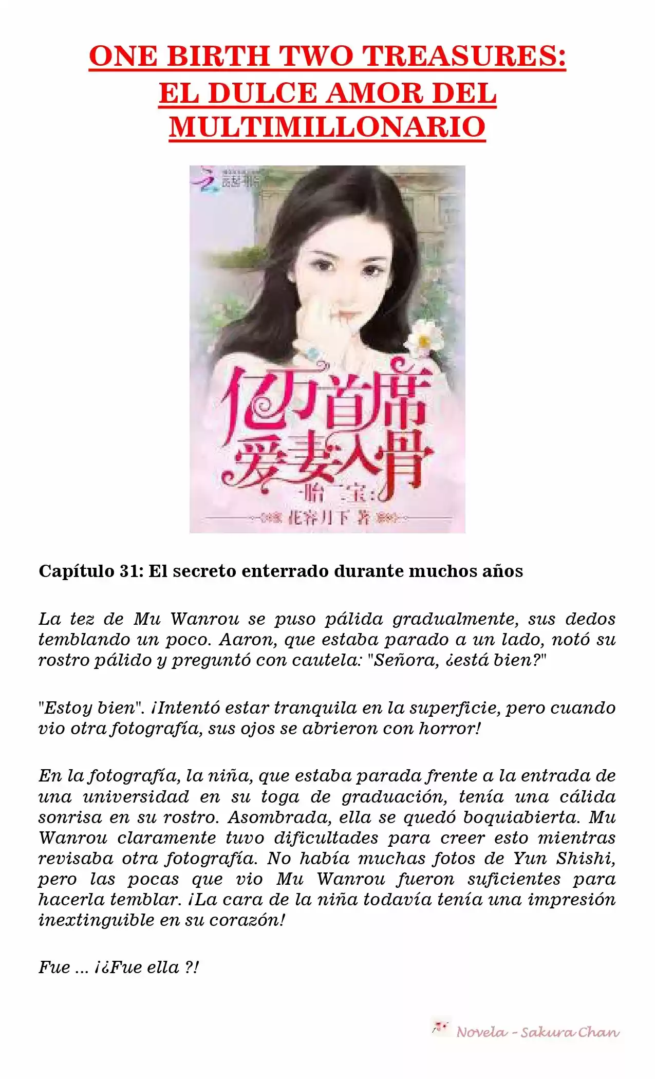 One Birth Two Treasures: The Billionaire's Sweet Love (Novela) - Capítulo 31 - Página 1 - LectorTMOo