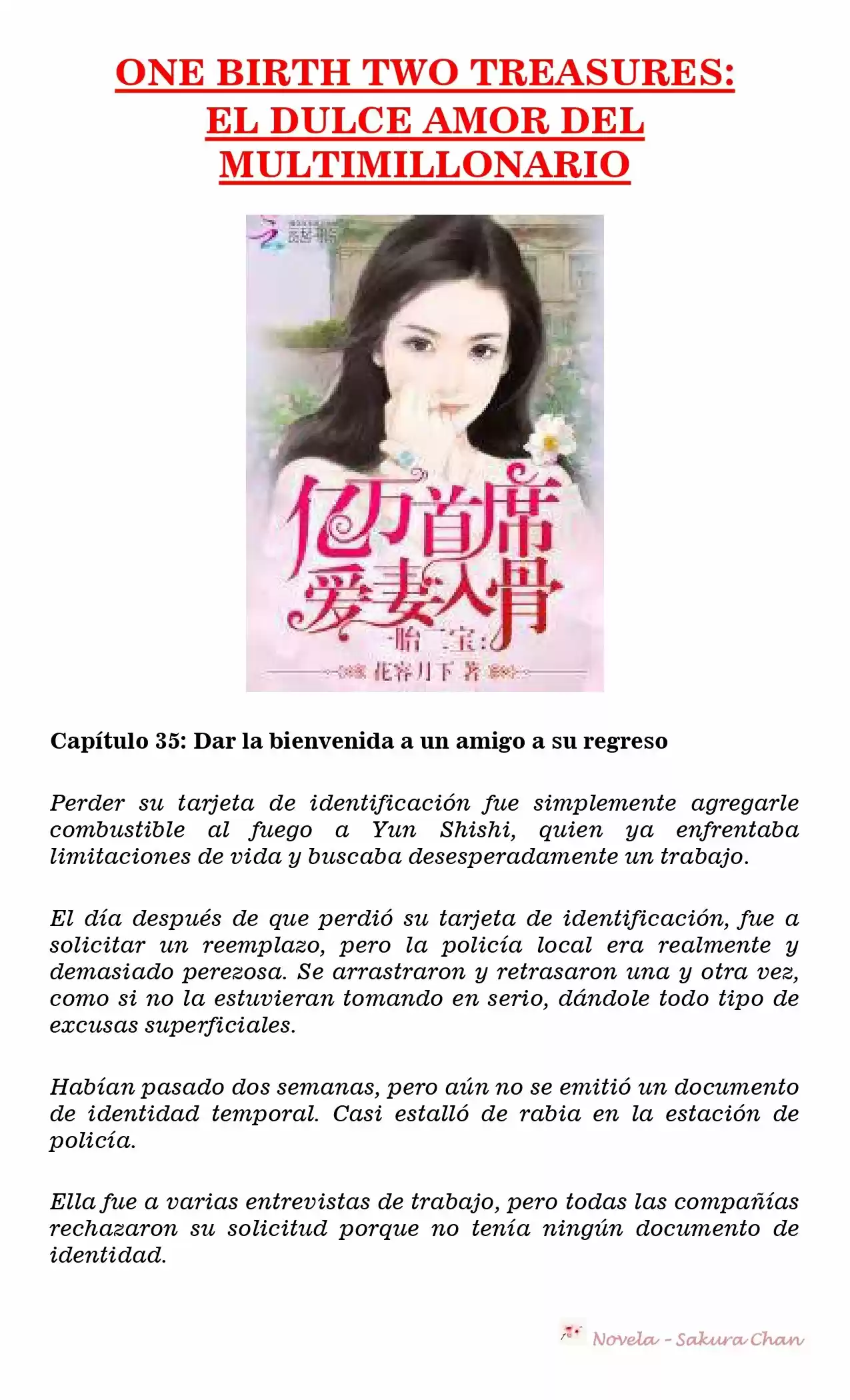 One Birth Two Treasures: The Billionaire's Sweet Love (Novela) - Capítulo 35 - Página 1 - LectorTMOo