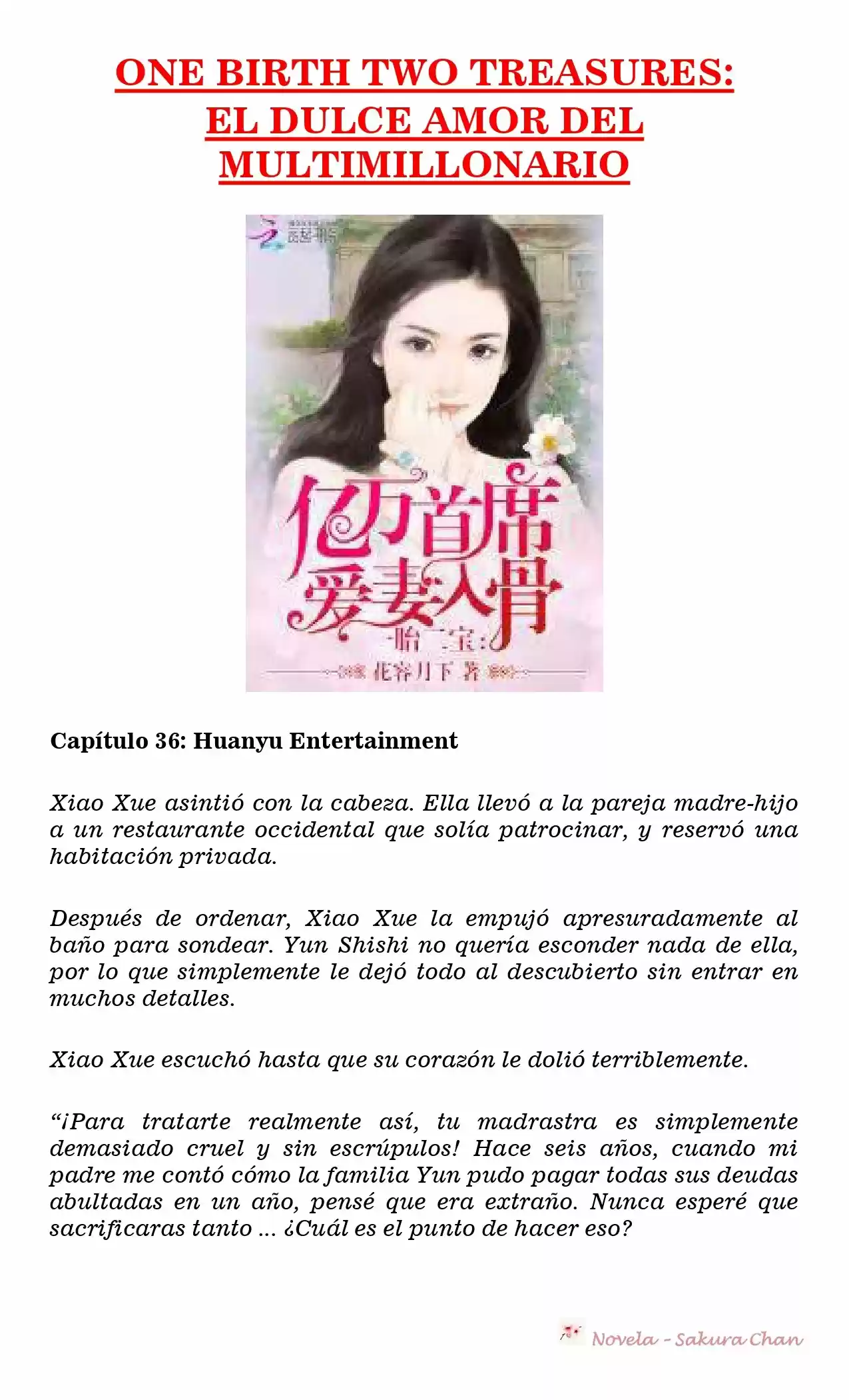 One Birth Two Treasures: The Billionaire's Sweet Love (Novela) - Capítulo 36 - Página 1 - LectorTMOo