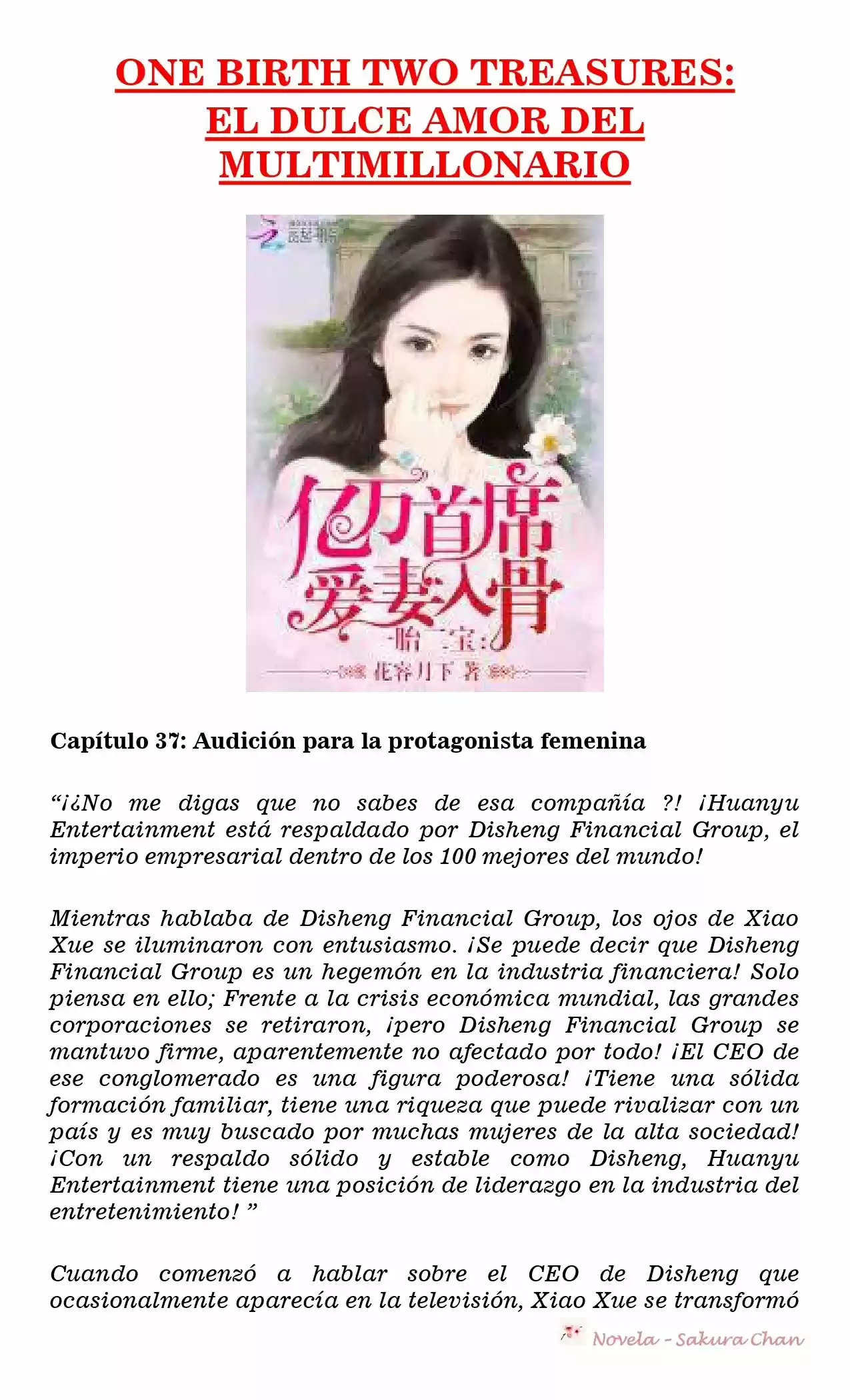 One Birth Two Treasures: The Billionaire's Sweet Love (Novela) - Capítulo 37 - Página 1 - LectorTMOo