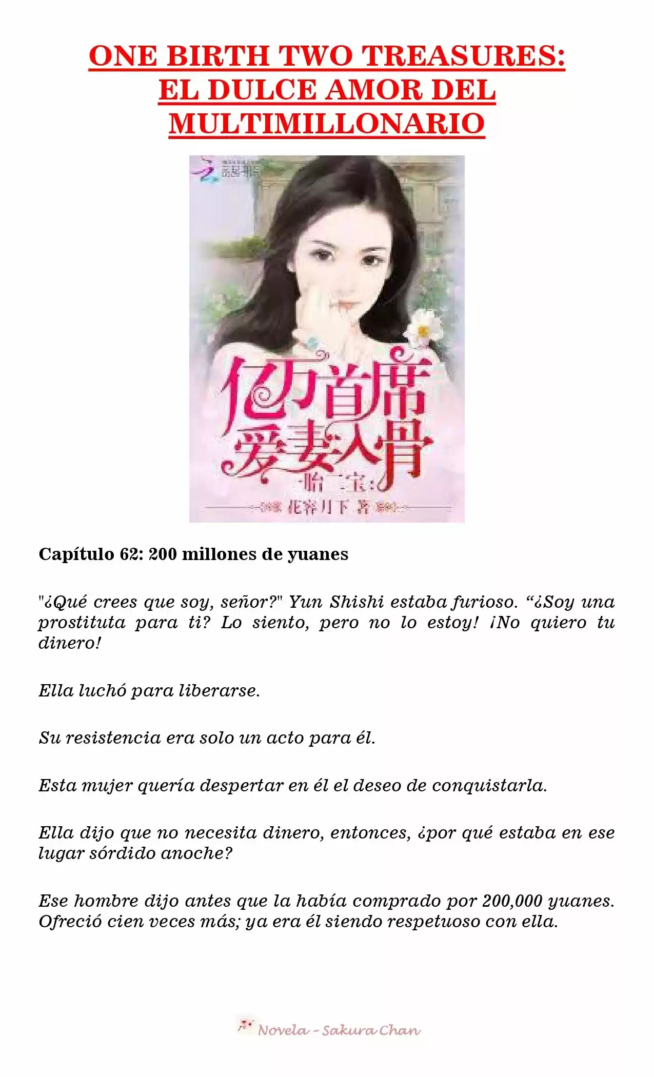 One Birth Two Treasures: The Billionaire's Sweet Love (Novela) - Capítulo 62 - Página 1 - LectorTMOo