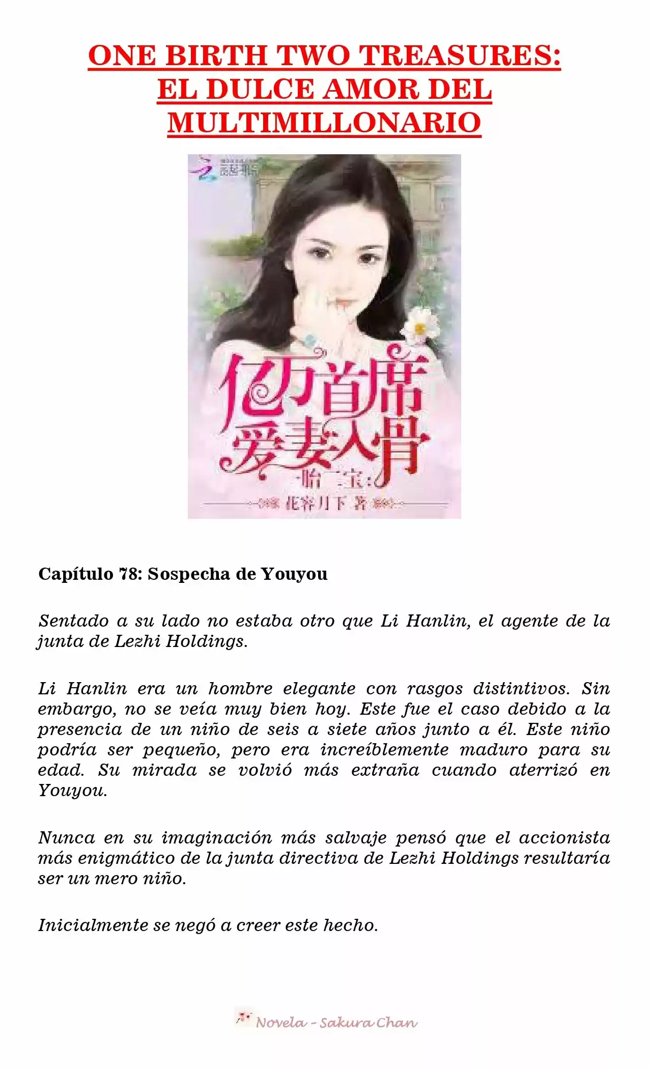 One Birth Two Treasures: The Billionaire's Sweet Love (Novela) - Capítulo 78 - Página 1 - LectorTMOo