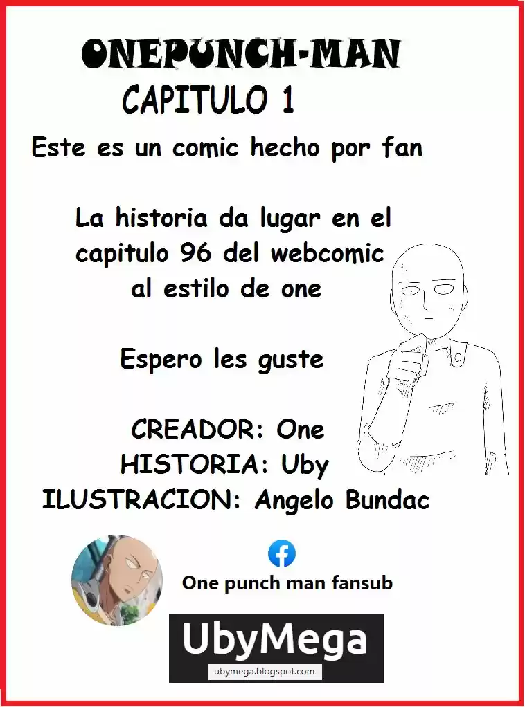 ONE PUNCH MAN (uby) Fanmade - Capítulo 1 - Página 1 - LectorTMOo