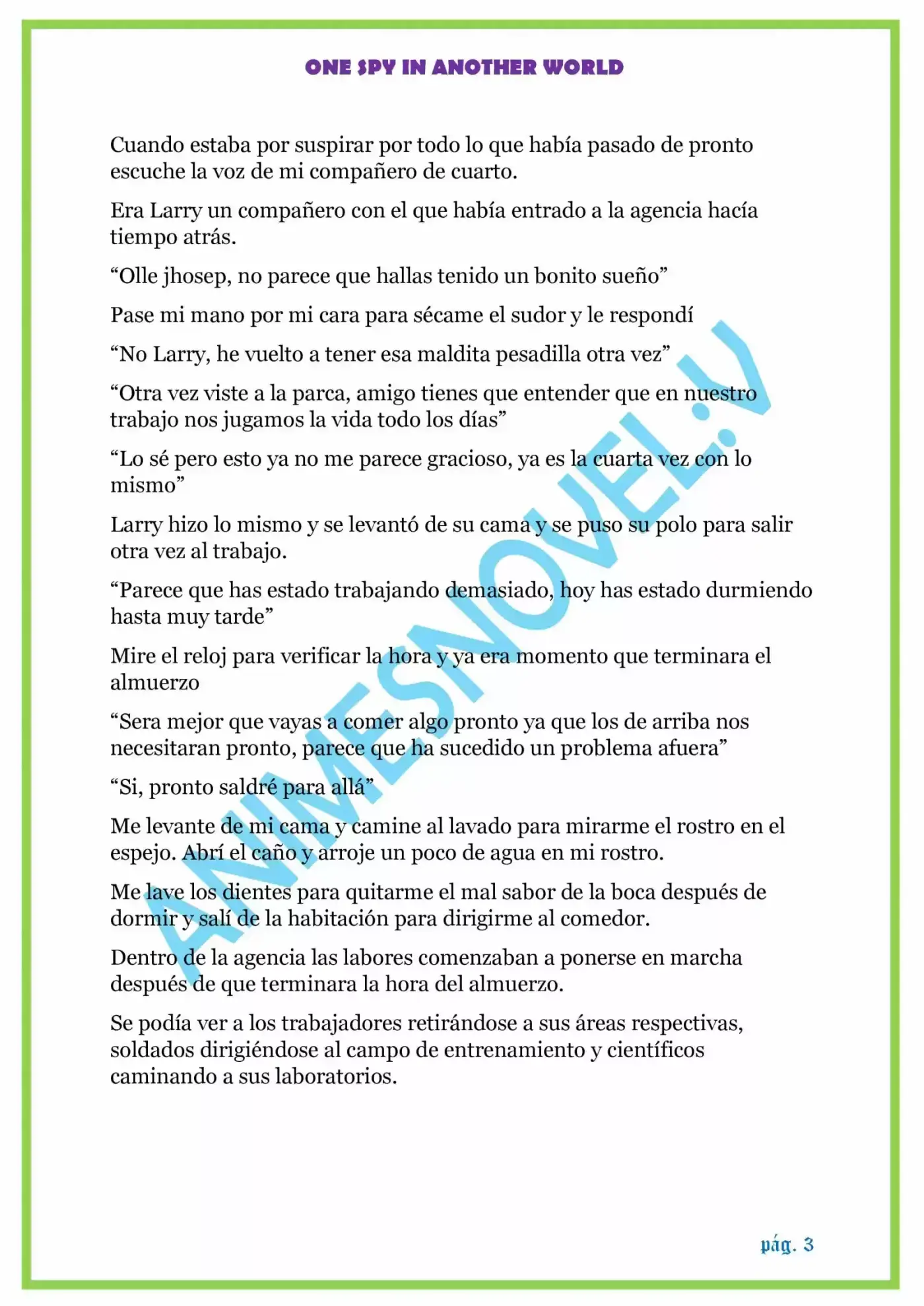 ONE SPY IN ANOTHER WORLD - Capítulo 1.10 - Página 3 - LectorTMOo