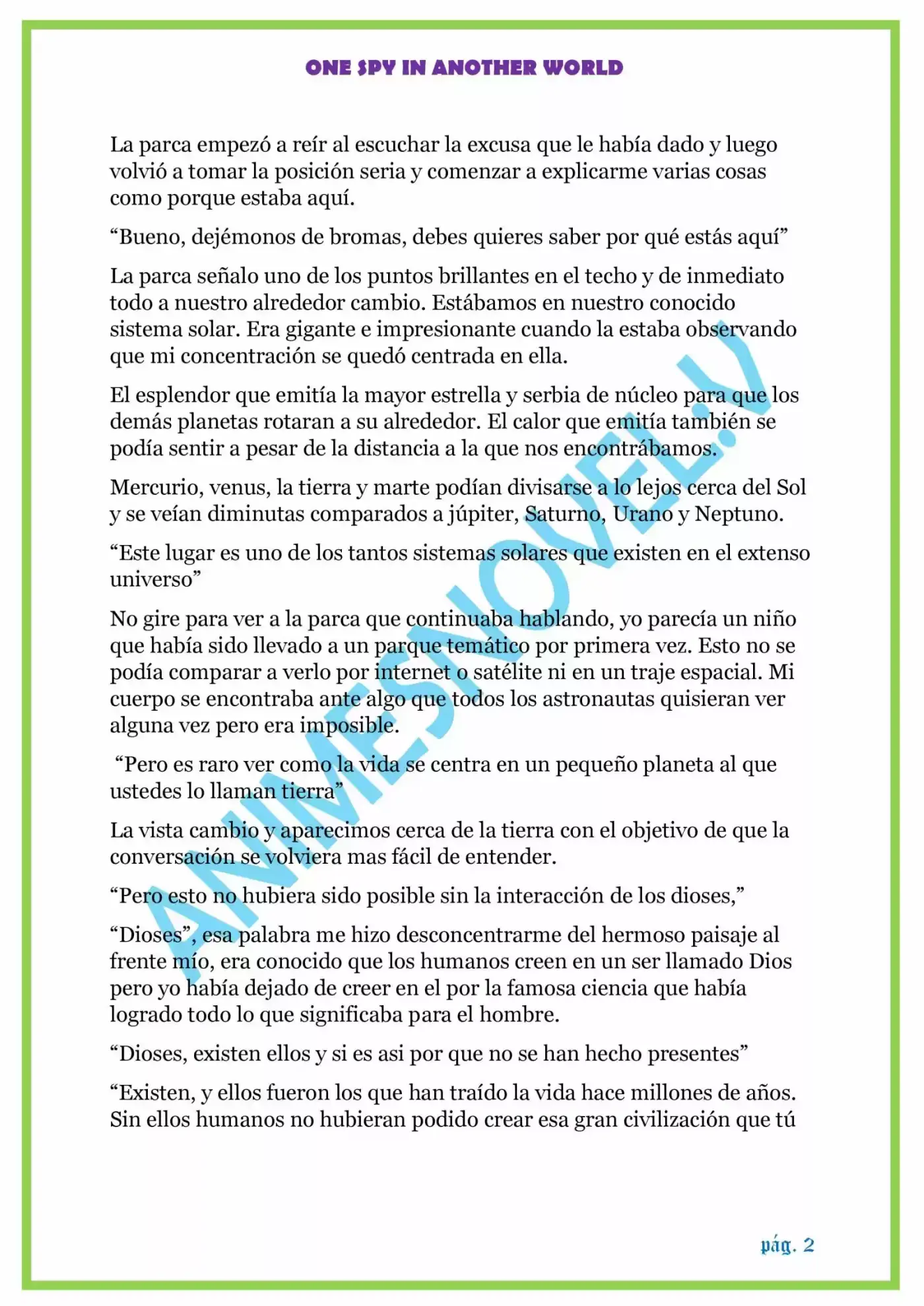 ONE SPY IN ANOTHER WORLD - Capítulo 2 - Página 2 - LectorTMOo