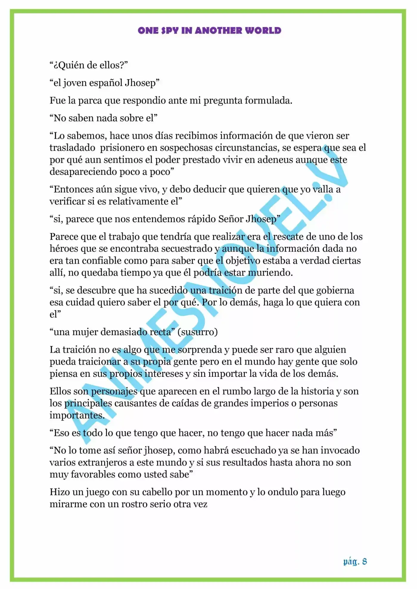 ONE SPY IN ANOTHER WORLD - Capítulo 2 - Página 8 - LectorTMOo