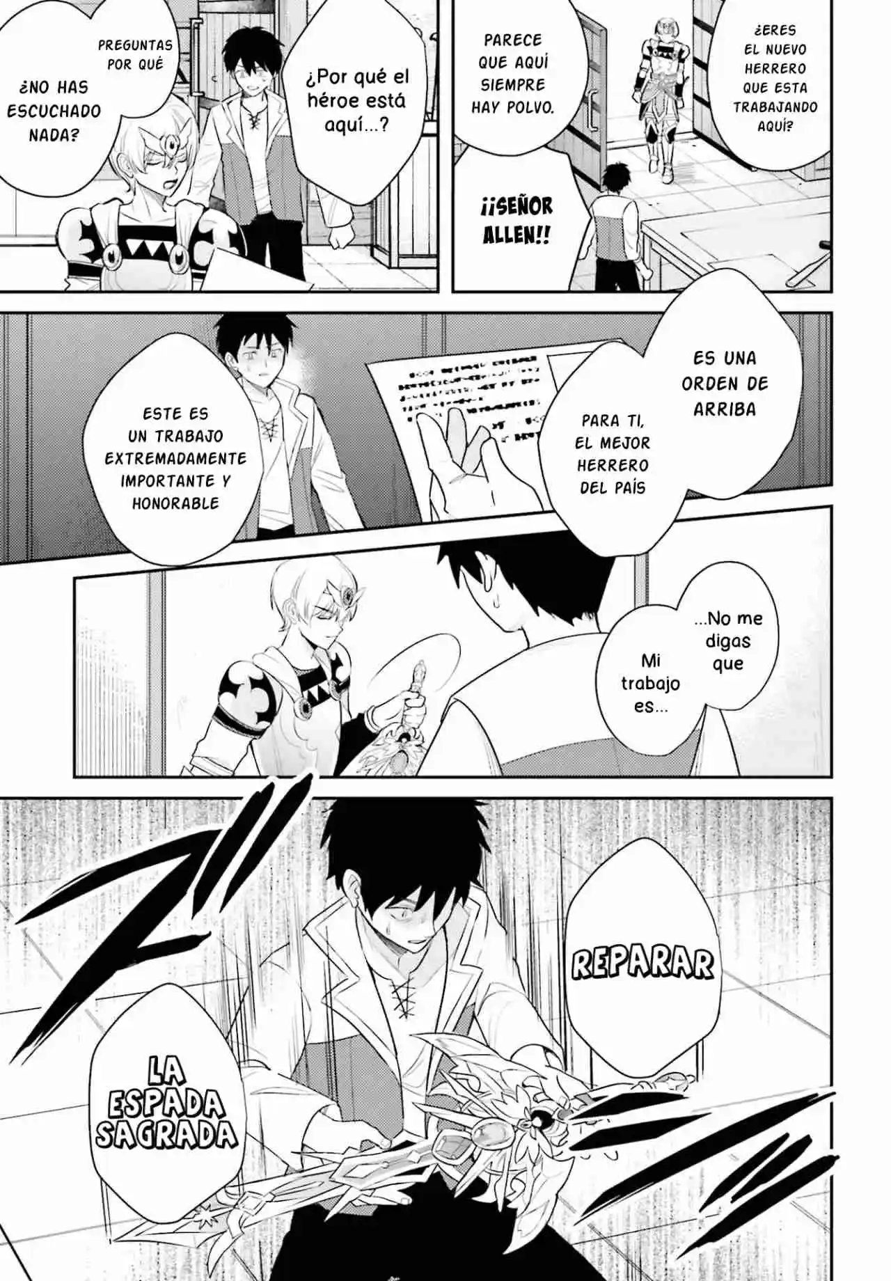 Onna Kajishi Wa Ohitoyoshi Guild Ni Hirowaremashita ~Shintenchi De Ganbaru Kajishi Seikatsu~ capítulo 1 página 5