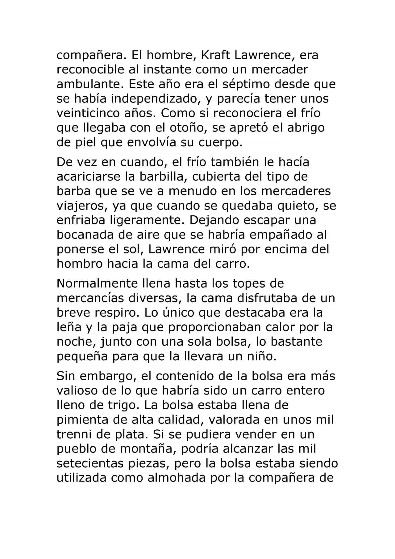 Ookami To Koushinryou (Novela) - Capítulo 7 - Página 9 - LectorTMOo