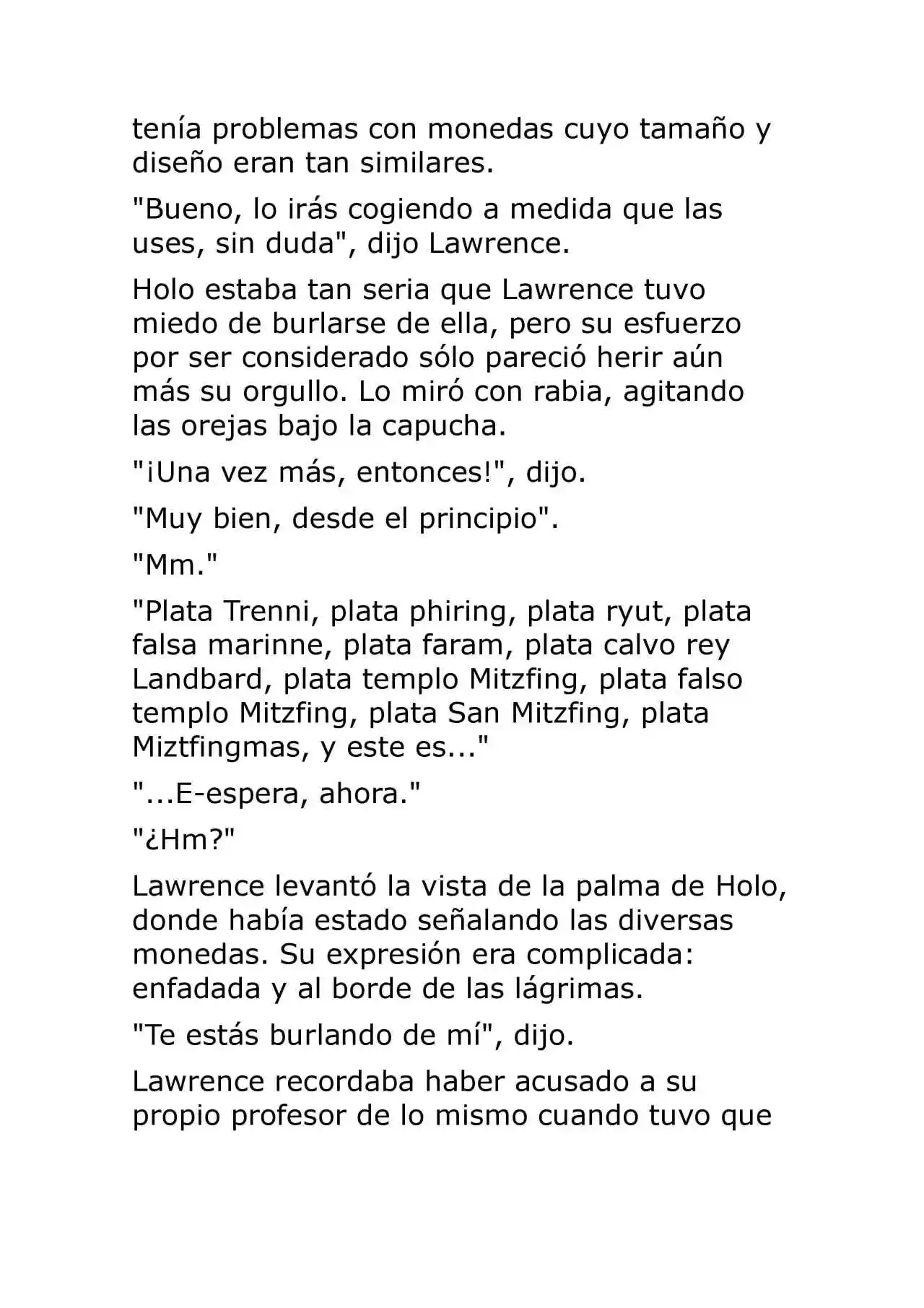 Ookami To Koushinryou (Novela) - Capítulo 8 - Página 18 - LectorTMOo