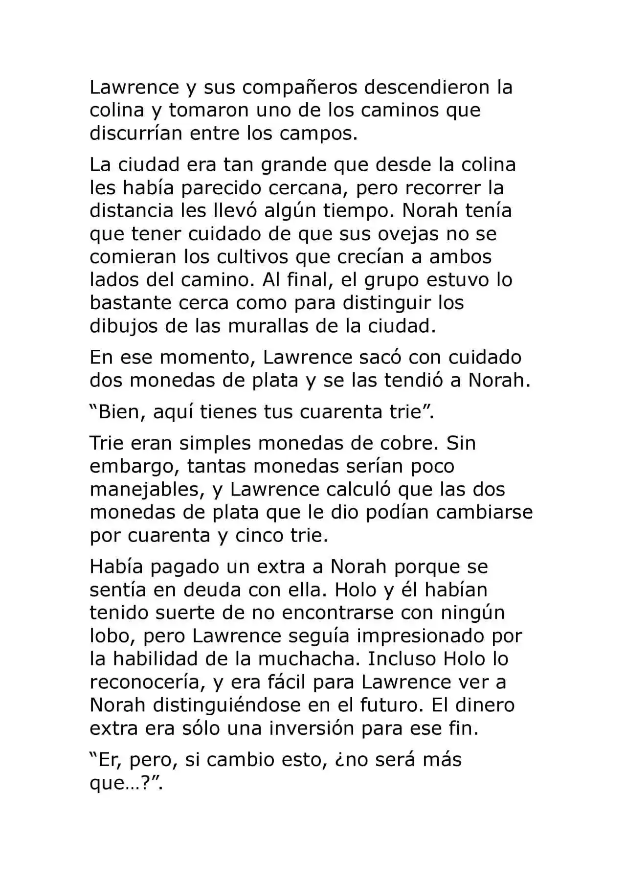 Ookami To Koushinryou (Novela) - Capítulo 9 - Página 3 - LectorTMOo