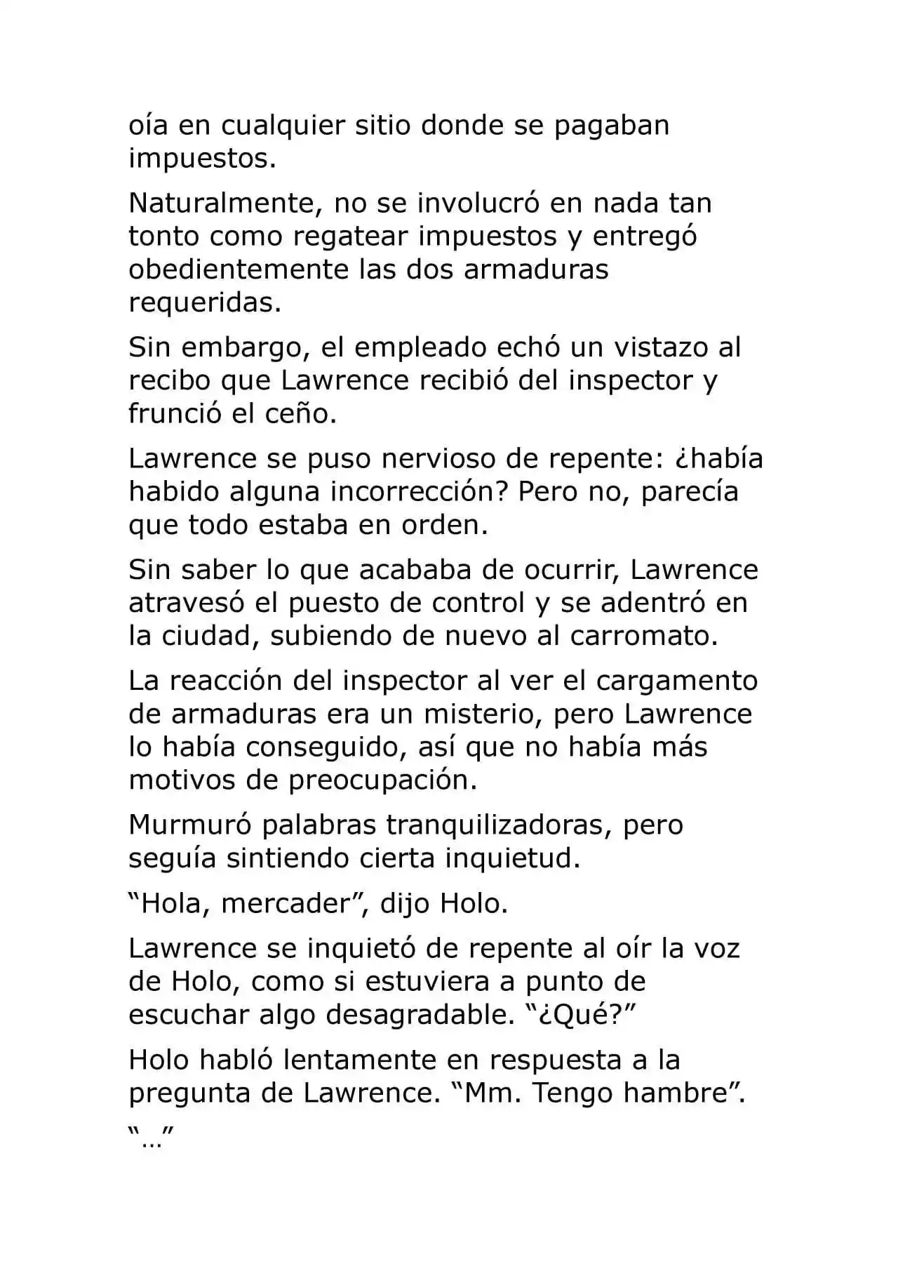 Ookami To Koushinryou (Novela) - Capítulo 9 - Página 14 - LectorTMOo