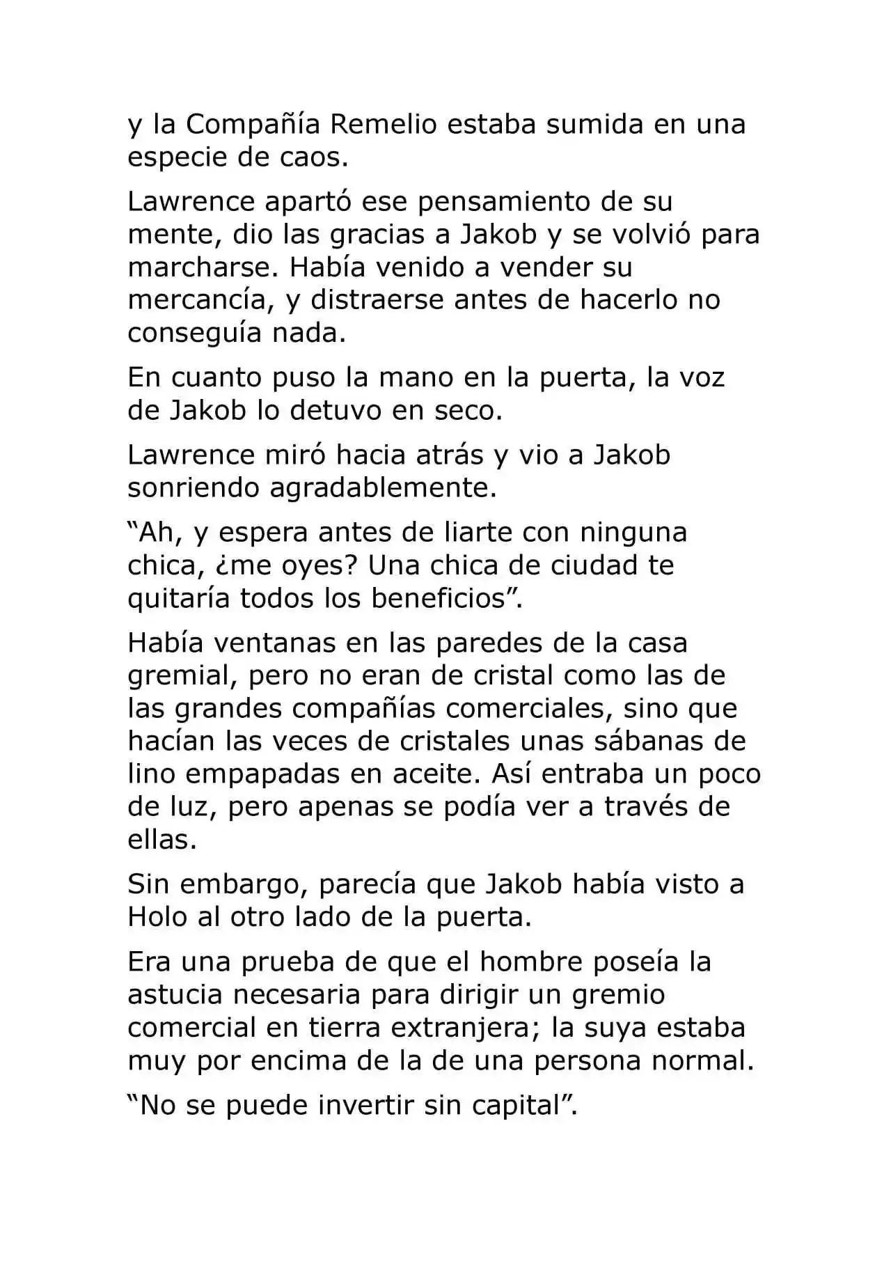 Ookami To Koushinryou (Novela) - Capítulo 9 - Página 34 - LectorTMOo