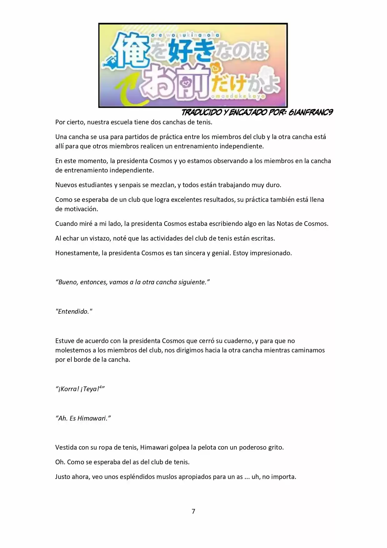 Ore Wo Suki Nano Wa Omae Dake Ka Yo (Novela) - Capítulo 1.50 - Página 7 - LectorTMOo