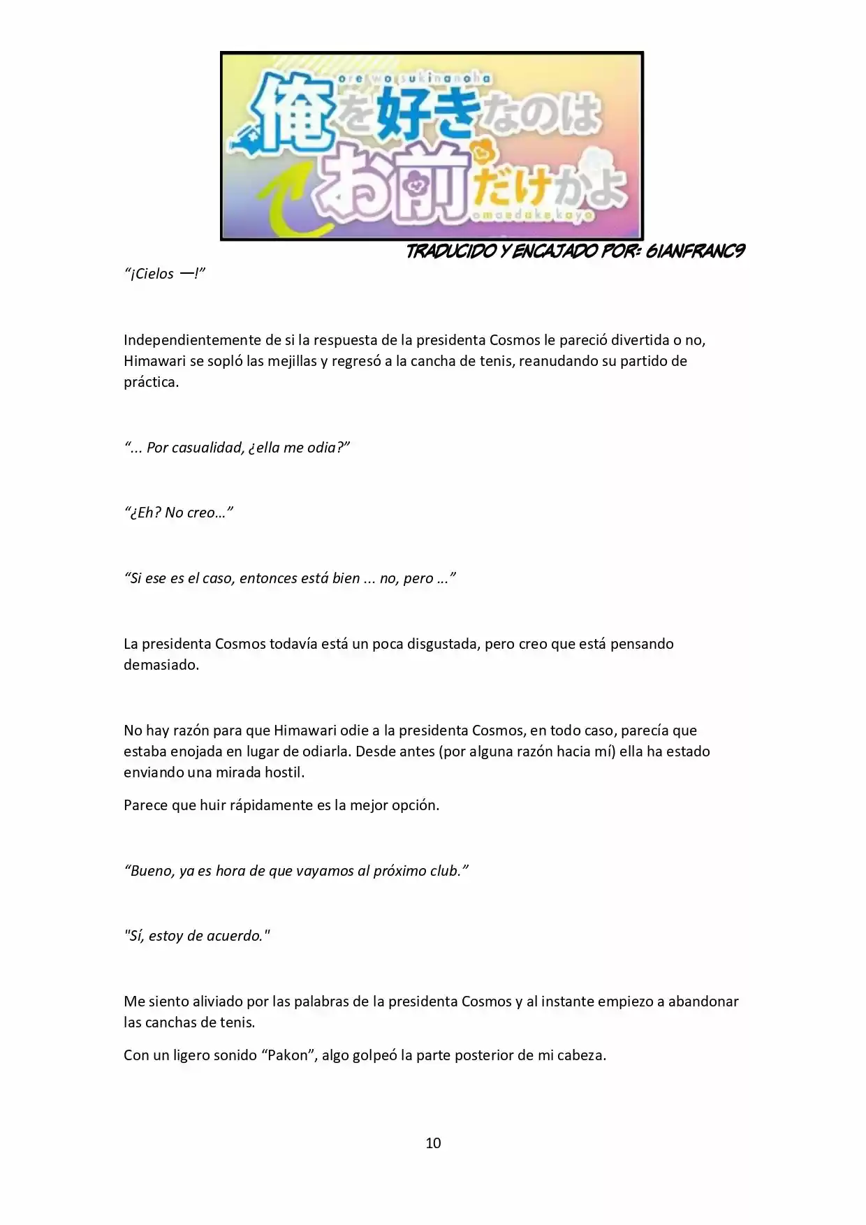 Ore Wo Suki Nano Wa Omae Dake Ka Yo (Novela) - Capítulo 1.50 - Página 10 - LectorTMOo