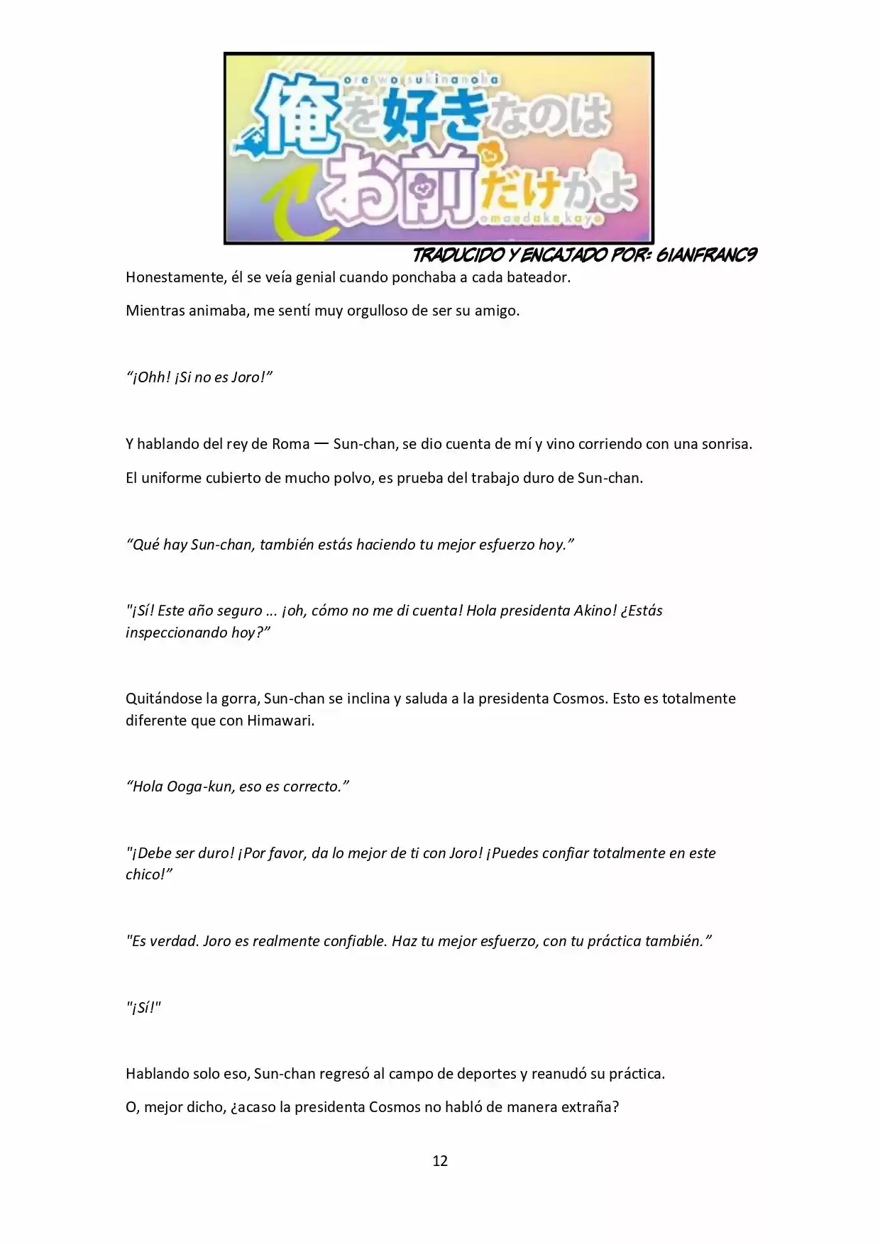 Ore Wo Suki Nano Wa Omae Dake Ka Yo (Novela) - Capítulo 1.50 - Página 12 - LectorTMOo