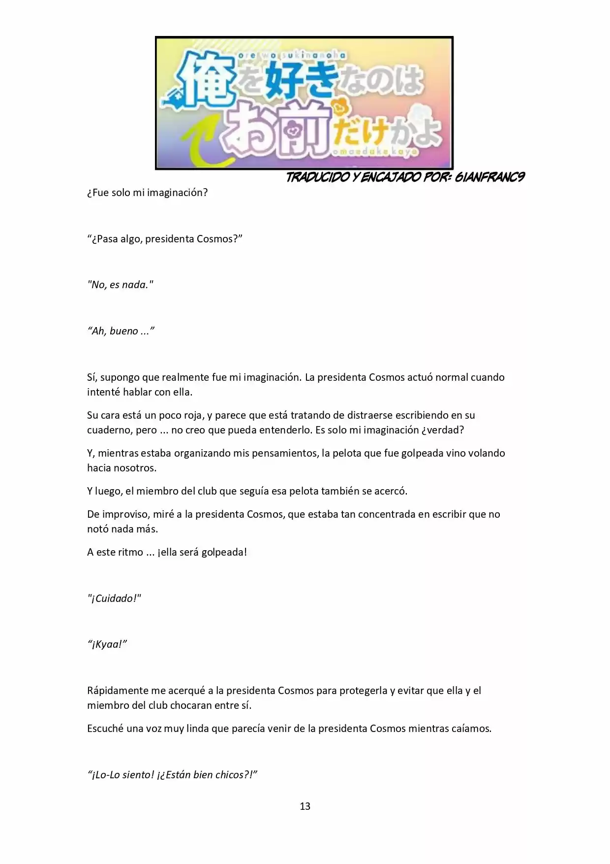 Ore Wo Suki Nano Wa Omae Dake Ka Yo (Novela) - Capítulo 1.50 - Página 13 - LectorTMOo