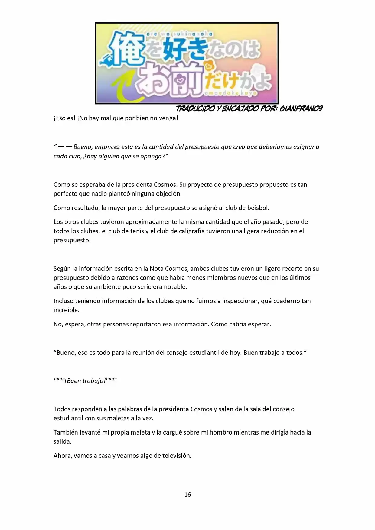 Ore Wo Suki Nano Wa Omae Dake Ka Yo (Novela) - Capítulo 1.50 - Página 16 - LectorTMOo