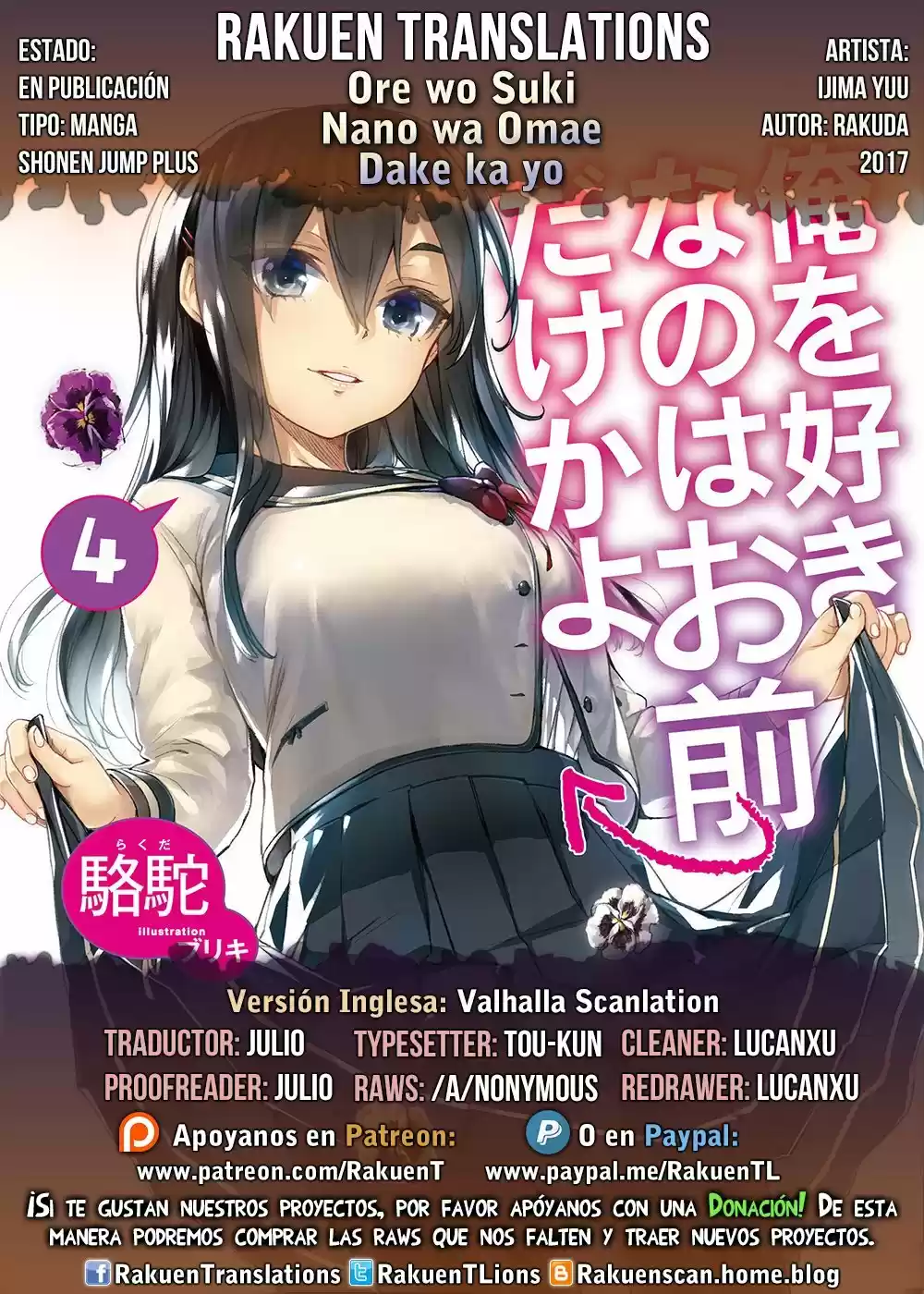 Ore Wo Suki Nano Wa Omae Dake Ka Yo (Novela) - Capítulo 17 - Página 1 - LectorTMOo